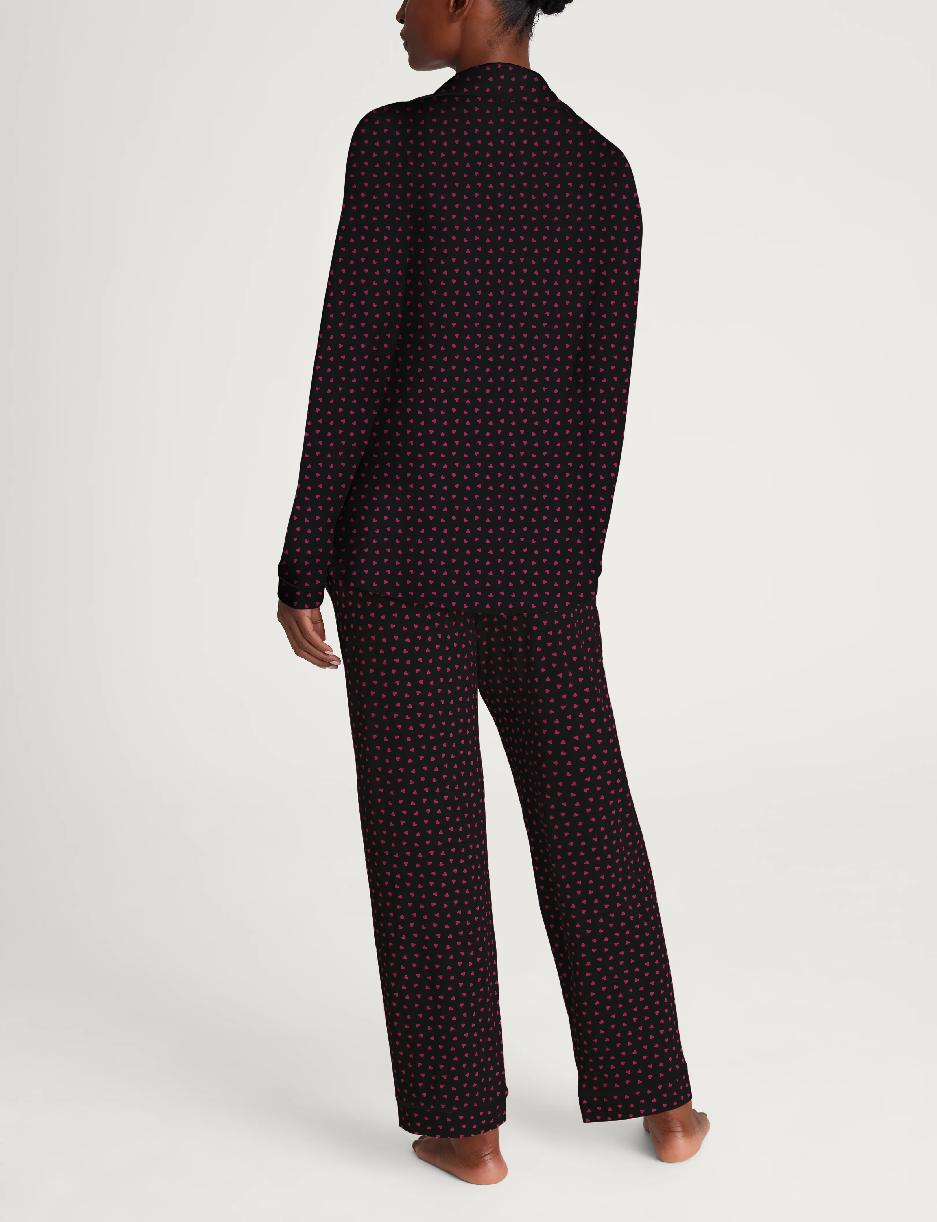 Women's Downtime Long Sleeve Pajama Top & Pant Set - Image 40