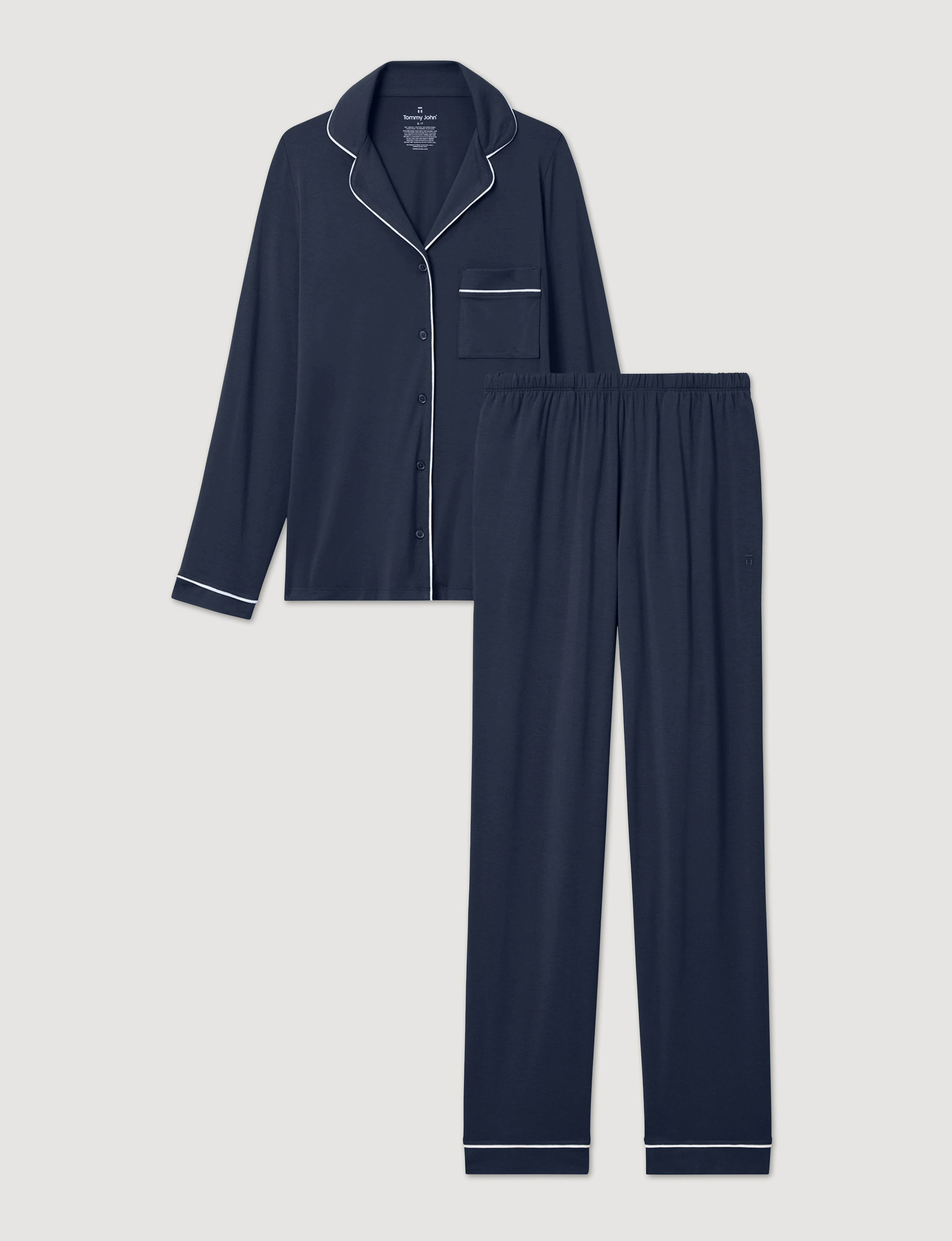 Women's Downtime Long Sleeve Pajama Top & Pant Set - Image 53