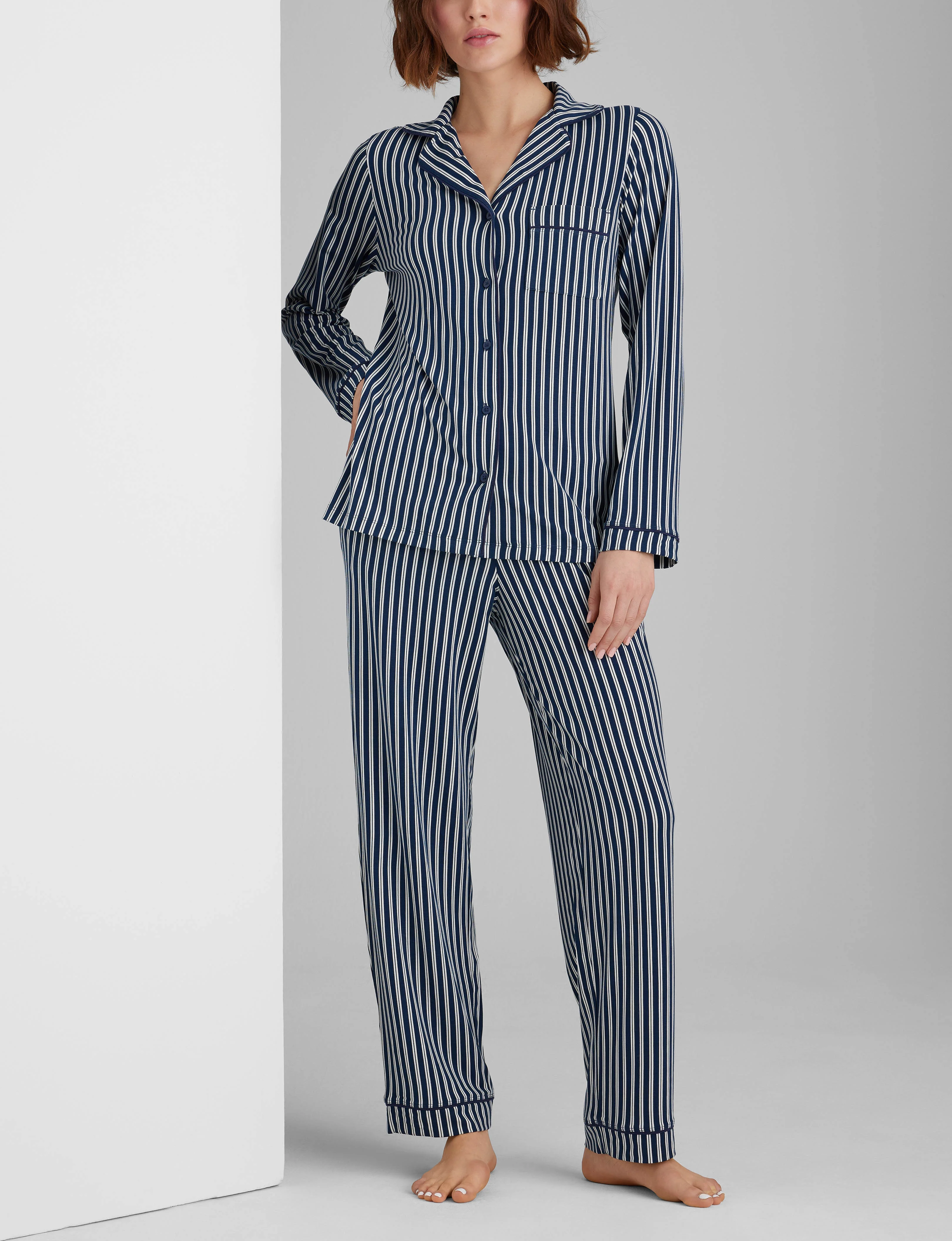 Women's Downtime Long Sleeve Pajama Top & Pant Set - Image 6