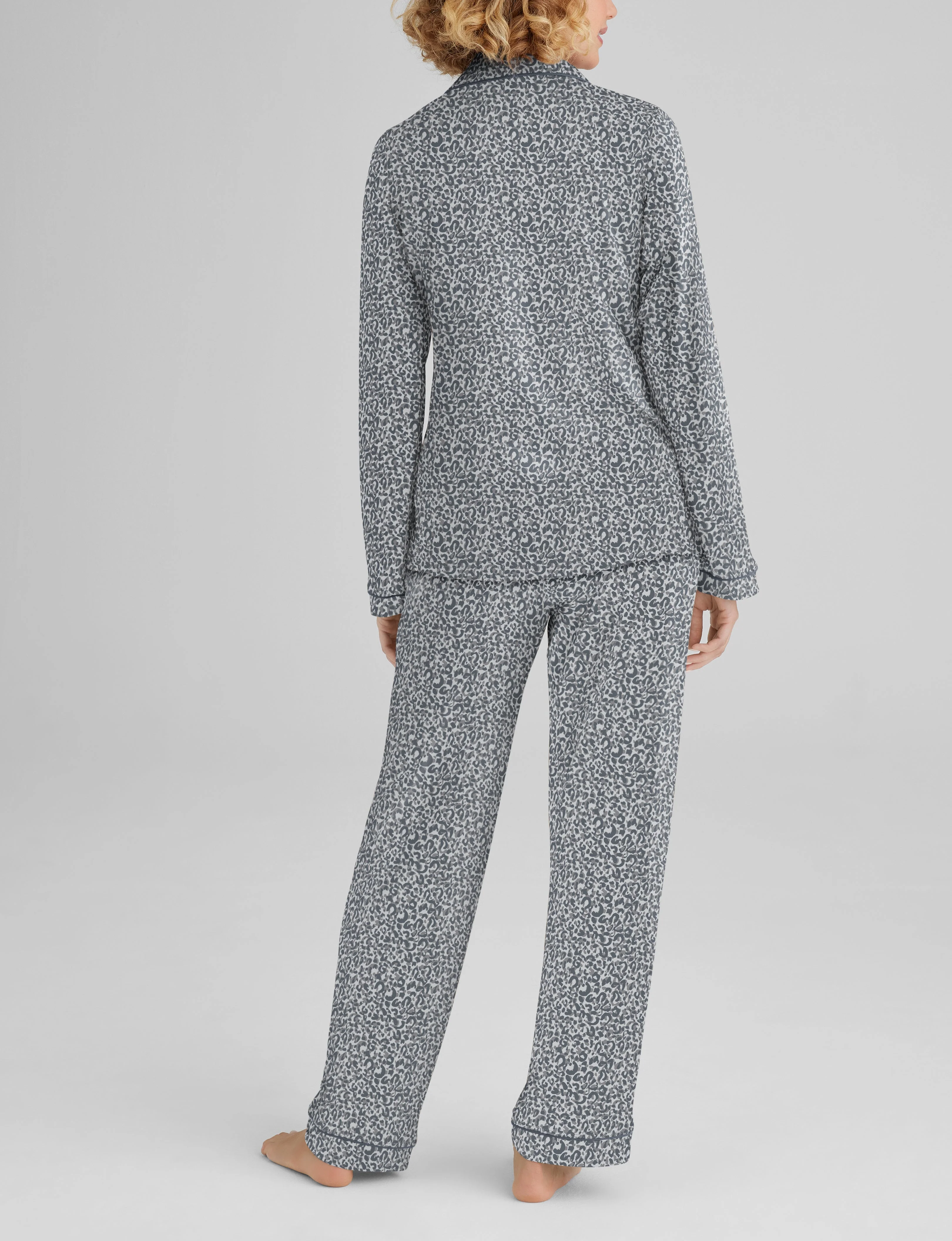 Women's Downtime Long Sleeve Pajama Top & Pant Set - Image 32