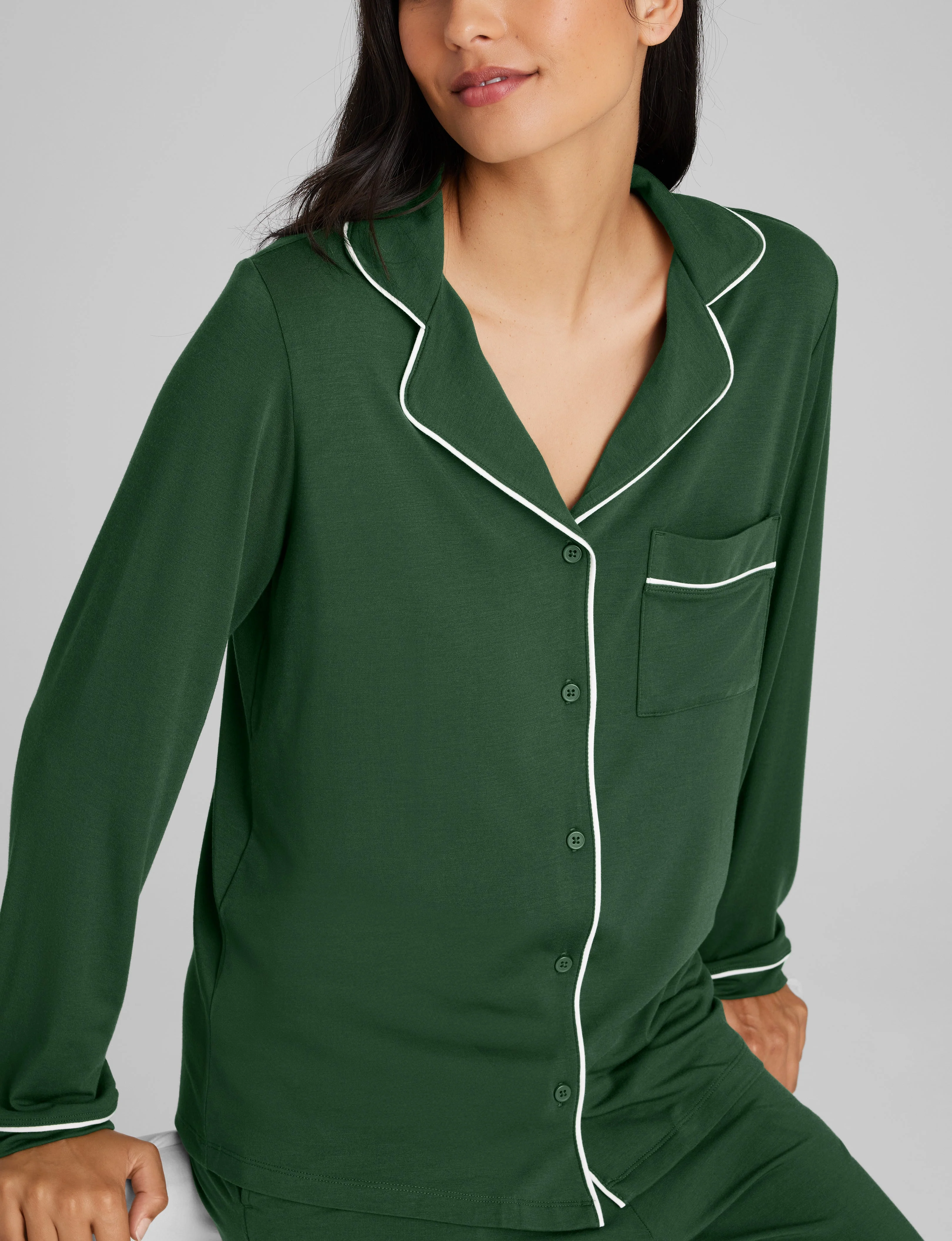 Women's Downtime Long Sleeve Pajama Top & Pant Set - Image 41