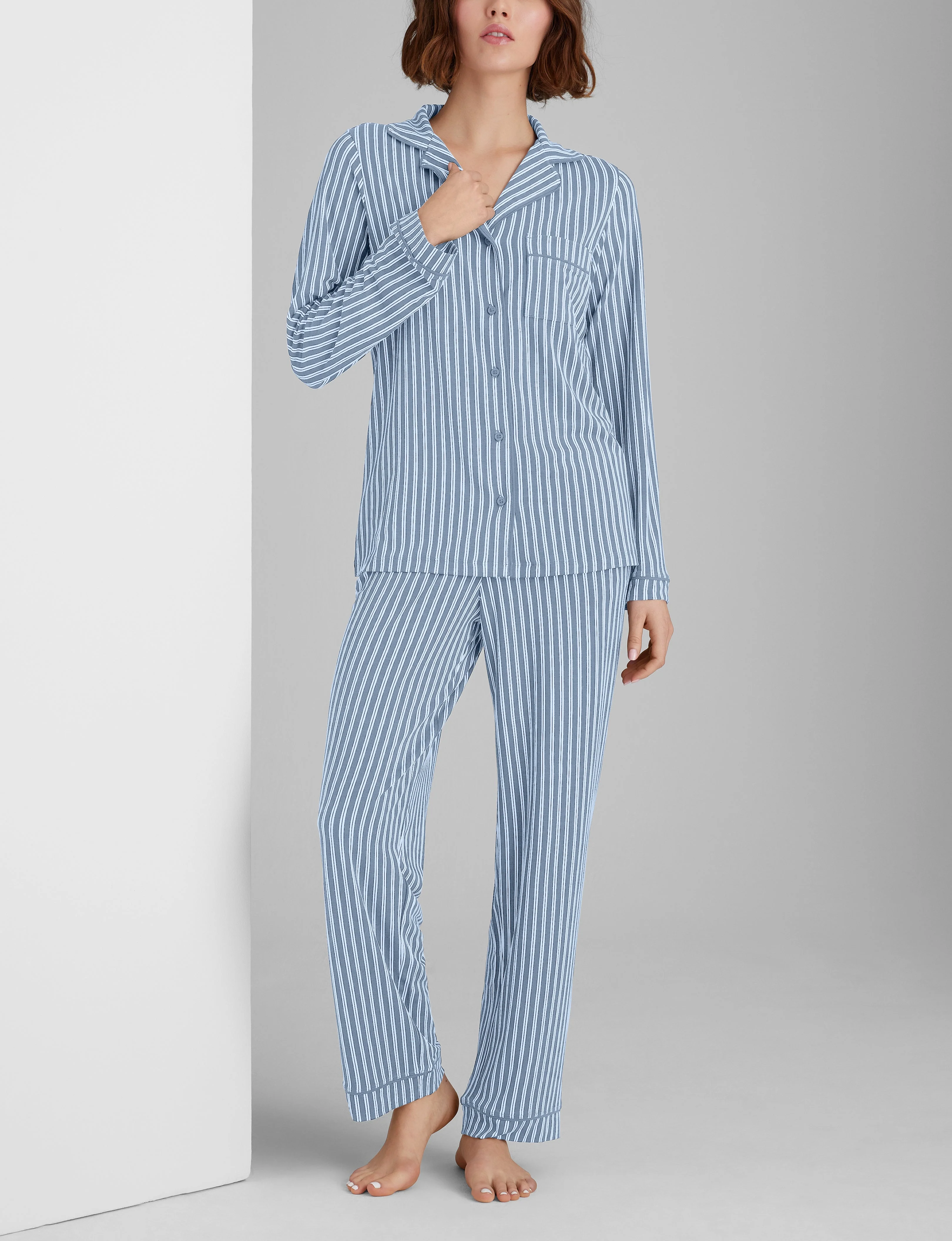Women's Downtime Long Sleeve Pajama Top & Pant Set - Image 46