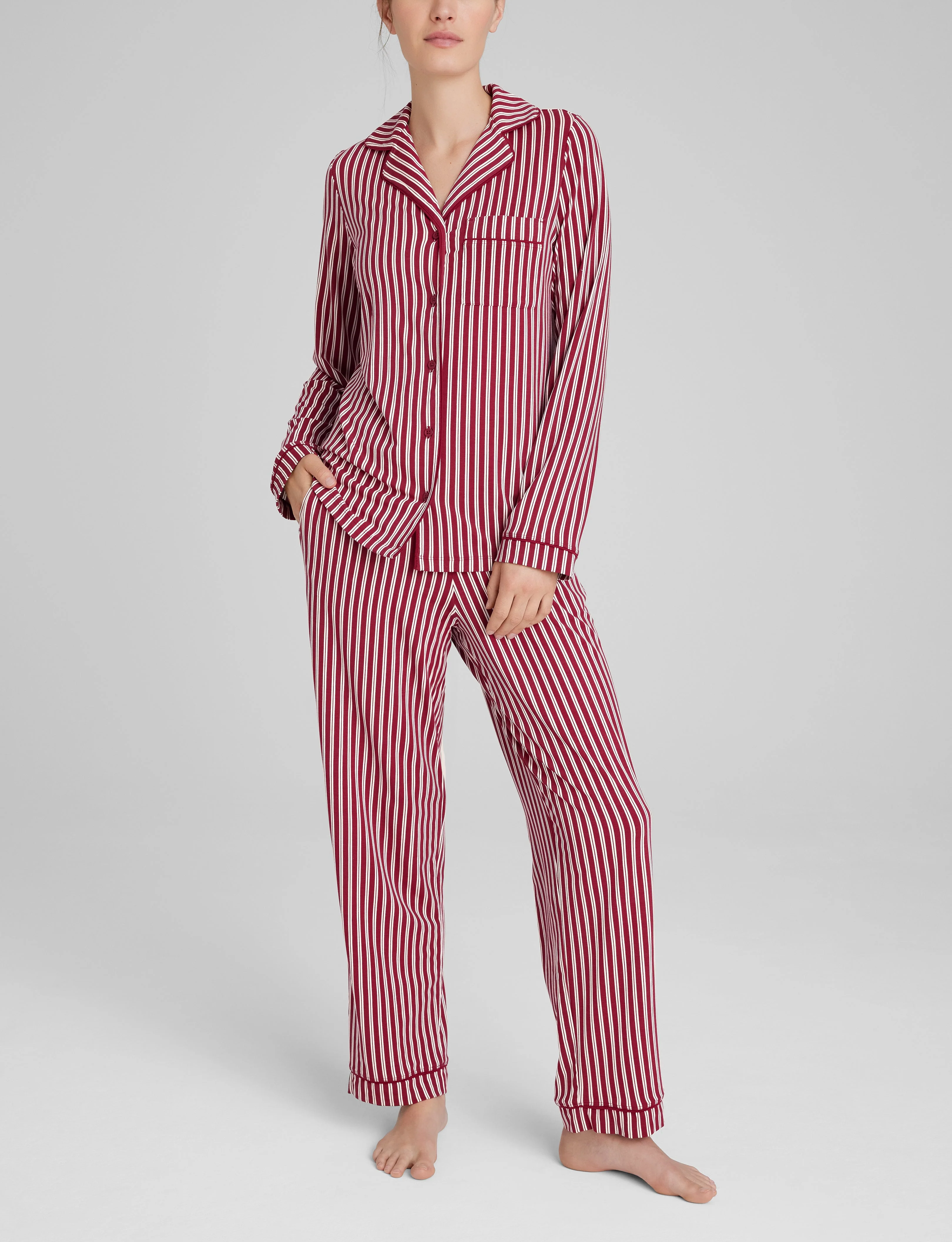 Women's Downtime Long Sleeve Pajama Top & Pant Set - Image 51
