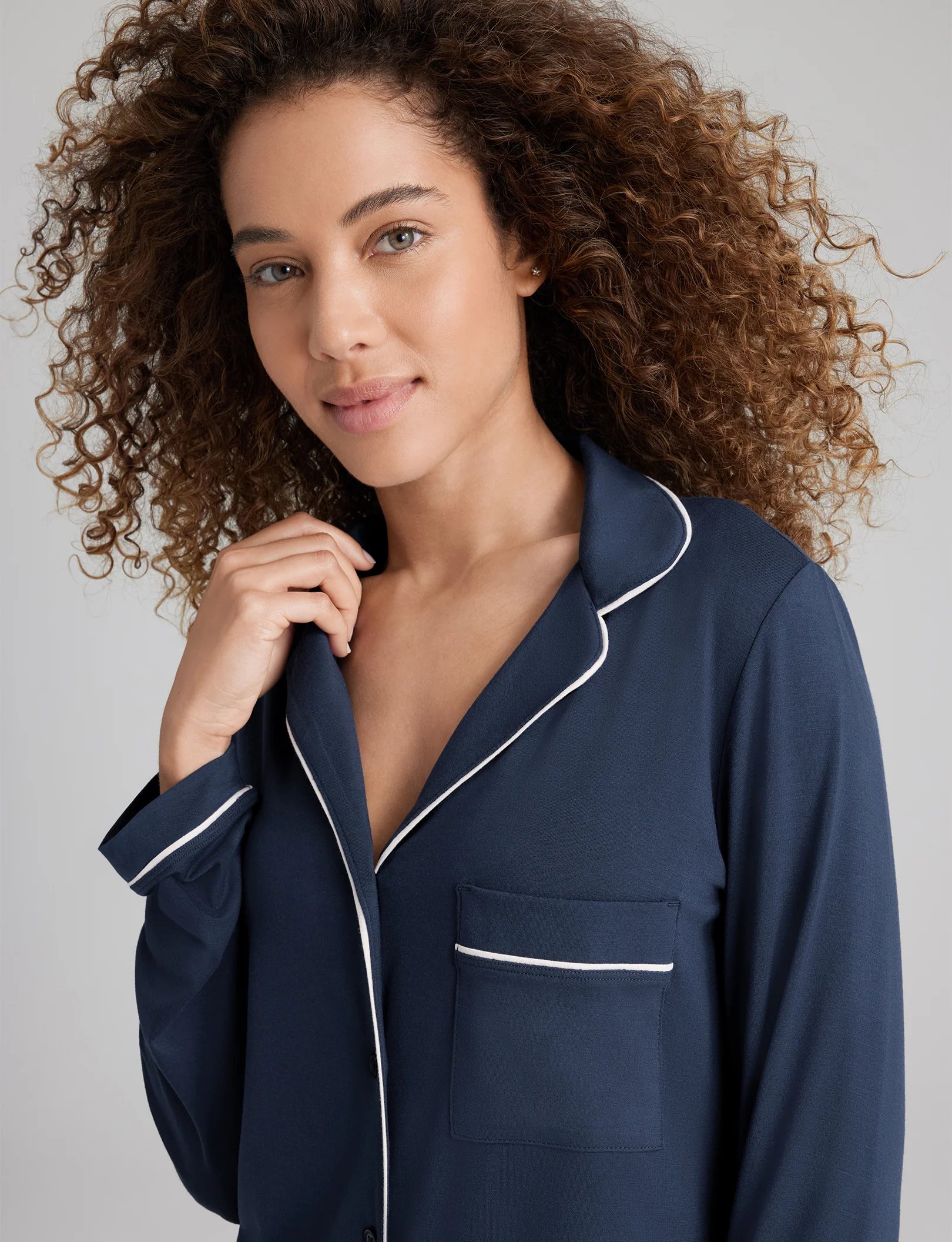 Women's Downtime Long Sleeve Pajama Top & Pant Set - Image 66