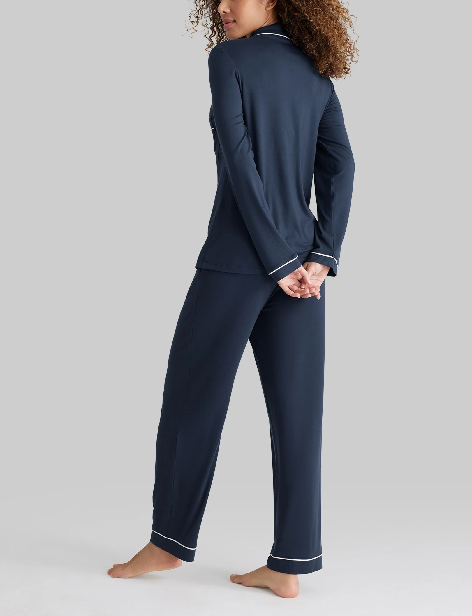 Women's Downtime Long Sleeve Pajama Top & Pant Set - Image 68