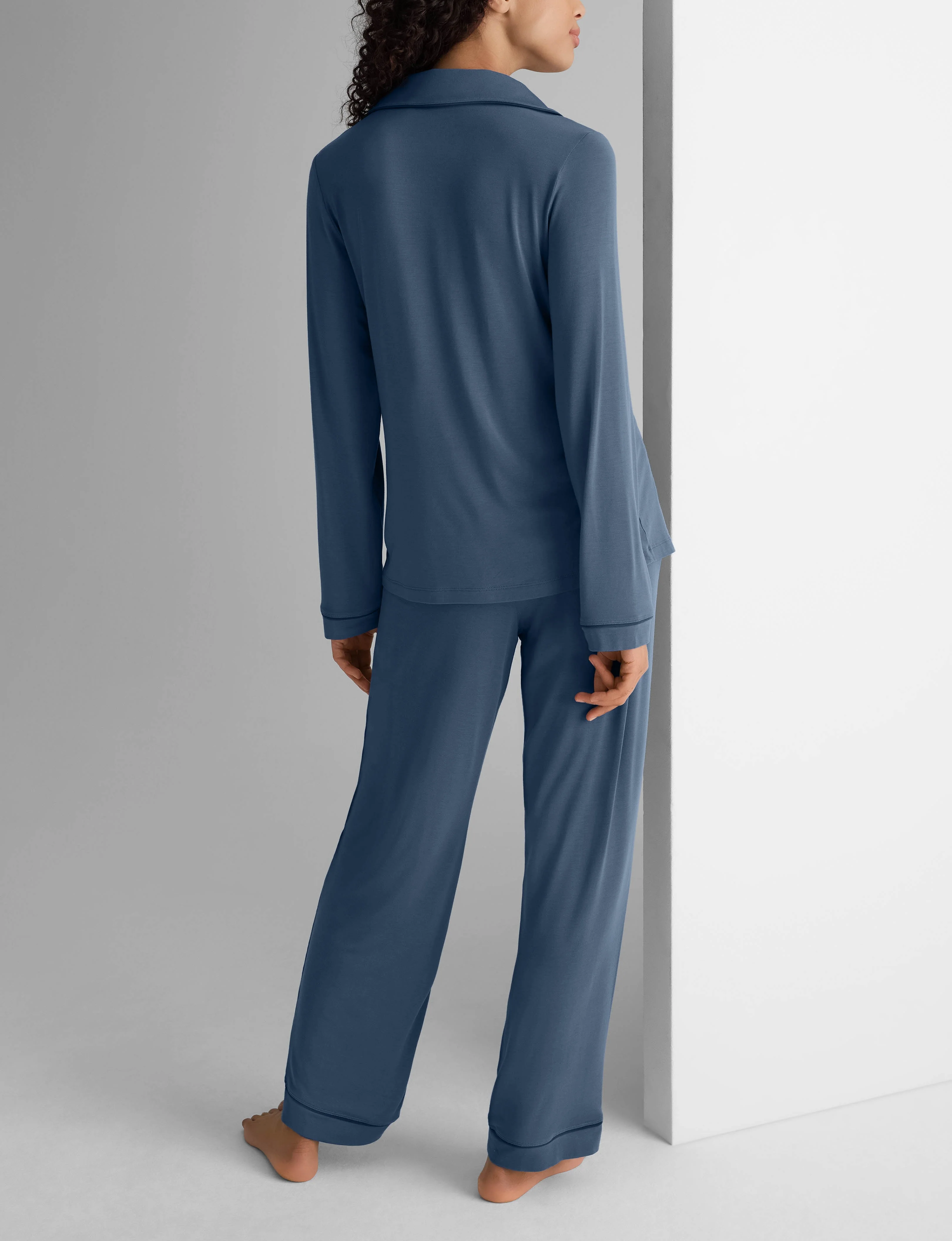 Women's Downtime Long Sleeve Pajama Top & Pant Set - Image 92