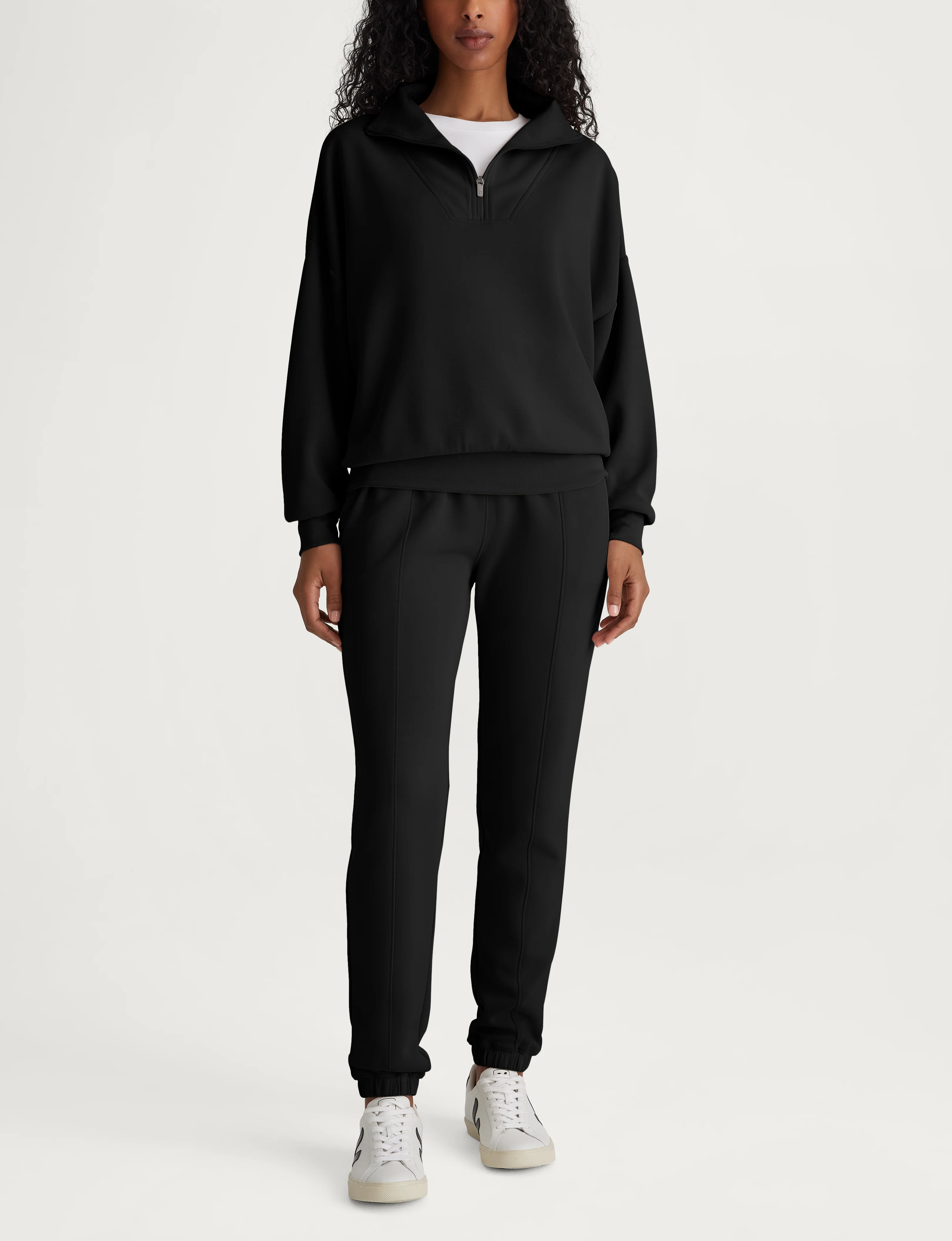 Women's Luxe Traveler Knit Quarter Zip & Jogger Set - Image 17