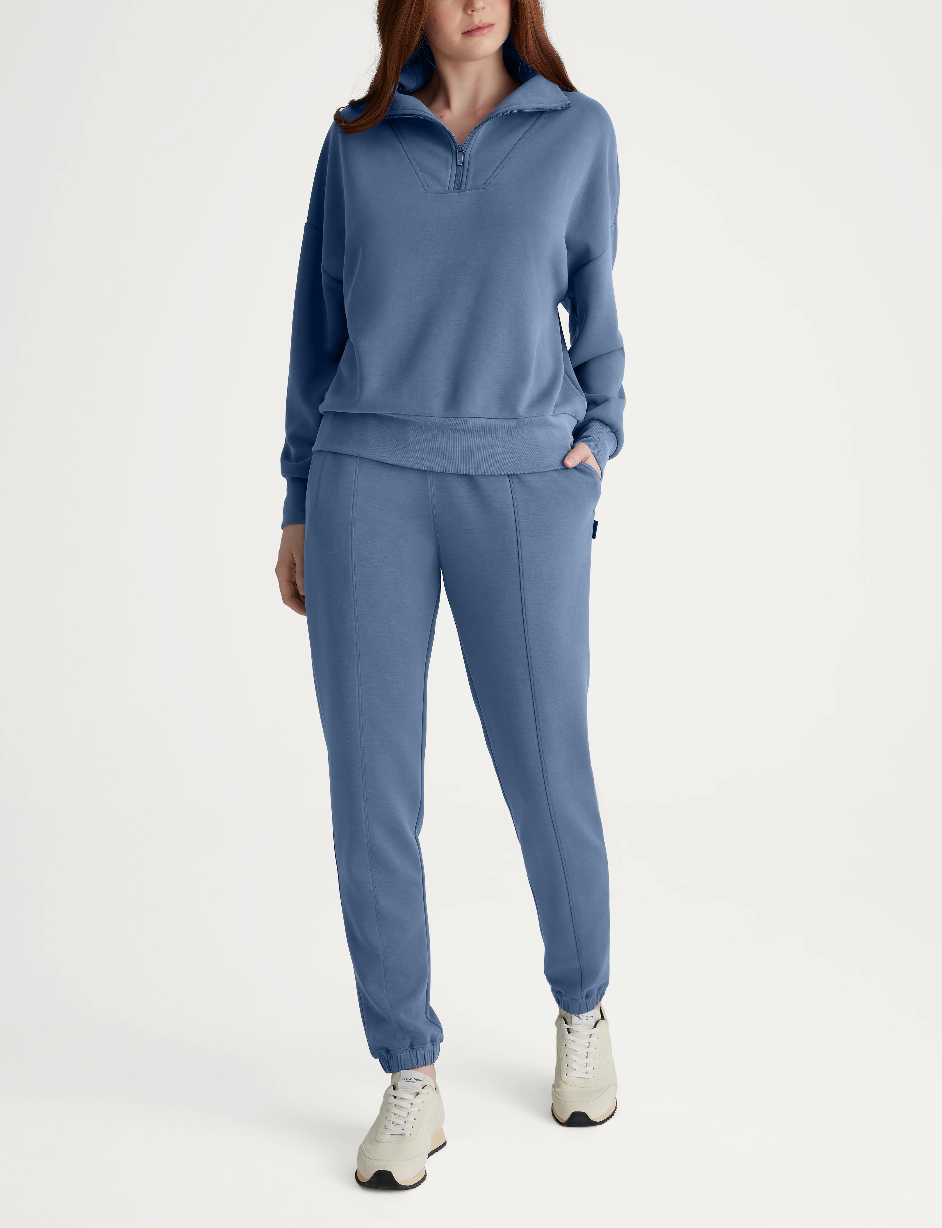Women's Luxe Traveler Knit Quarter Zip & Jogger Set - Image 22