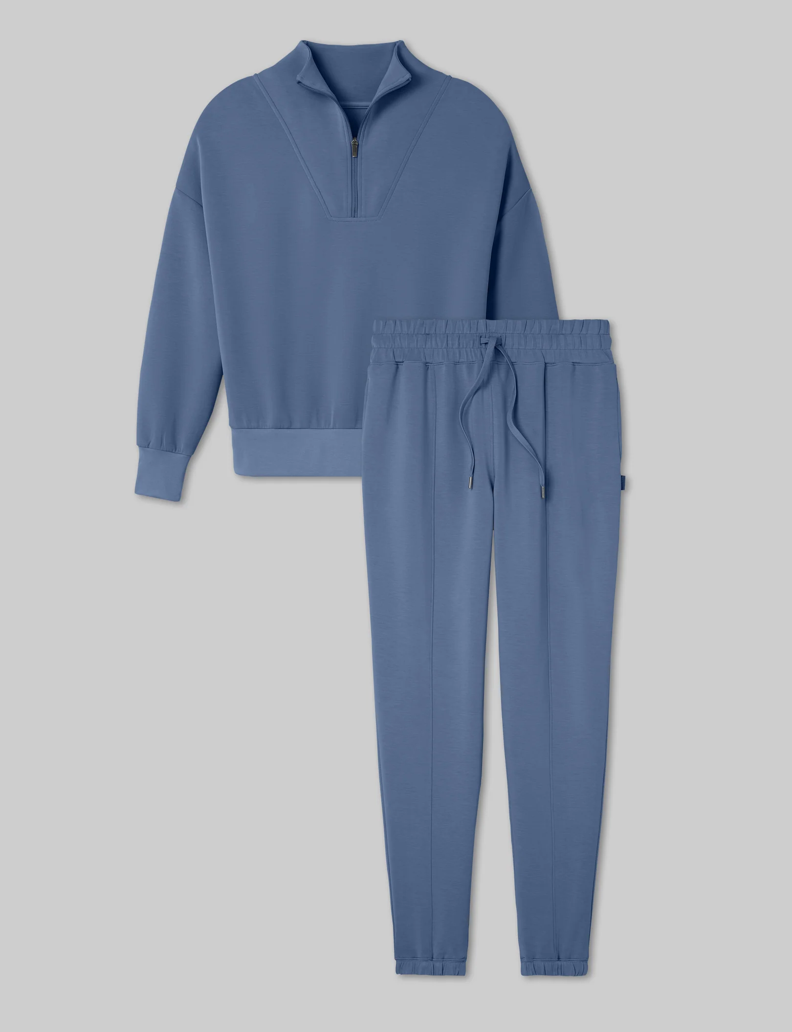 Women's Luxe Traveler Knit Quarter Zip & Jogger Set - Image 3