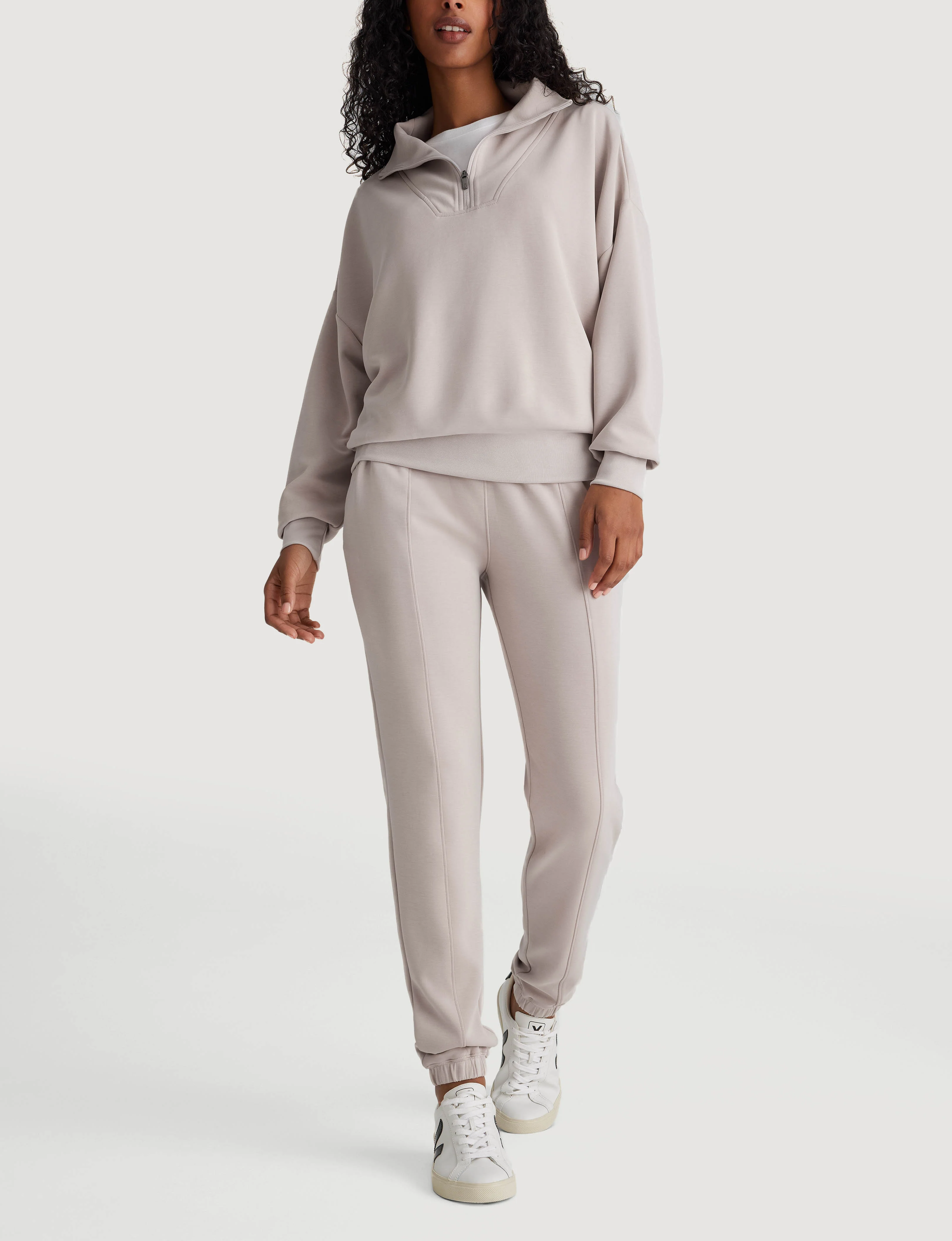 Women's Luxe Traveler Knit Quarter Zip & Jogger Set - Image 30