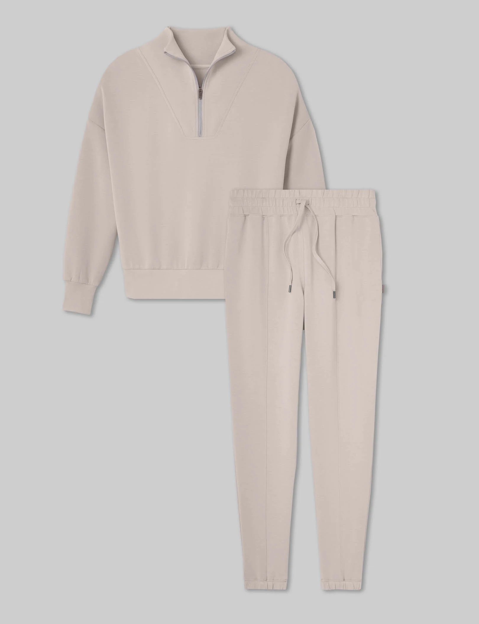 Women's Luxe Traveler Knit Quarter Zip & Jogger Set - Image 4