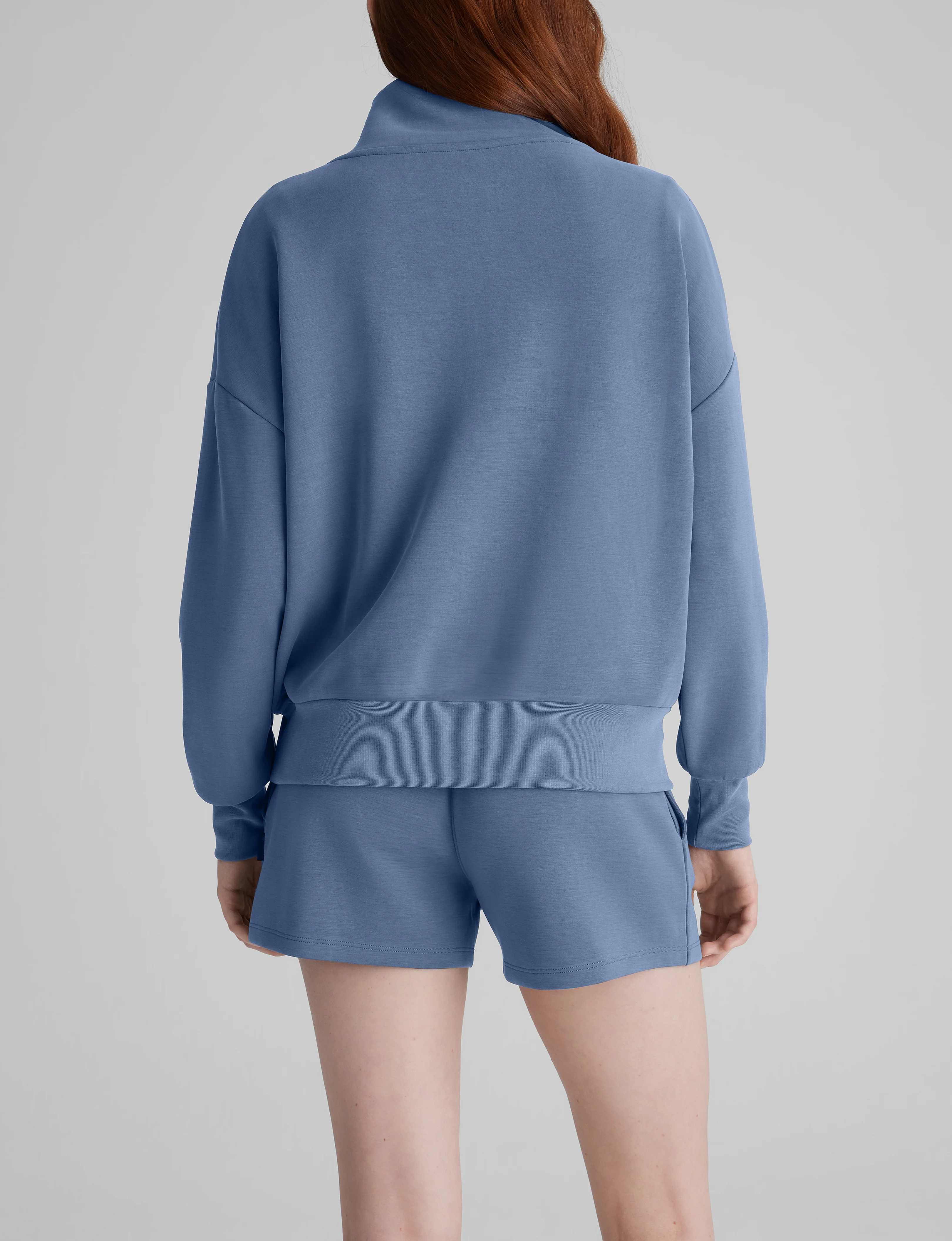 Women's Luxe Traveler Knit Quarter Zip & Short Set - Image 11