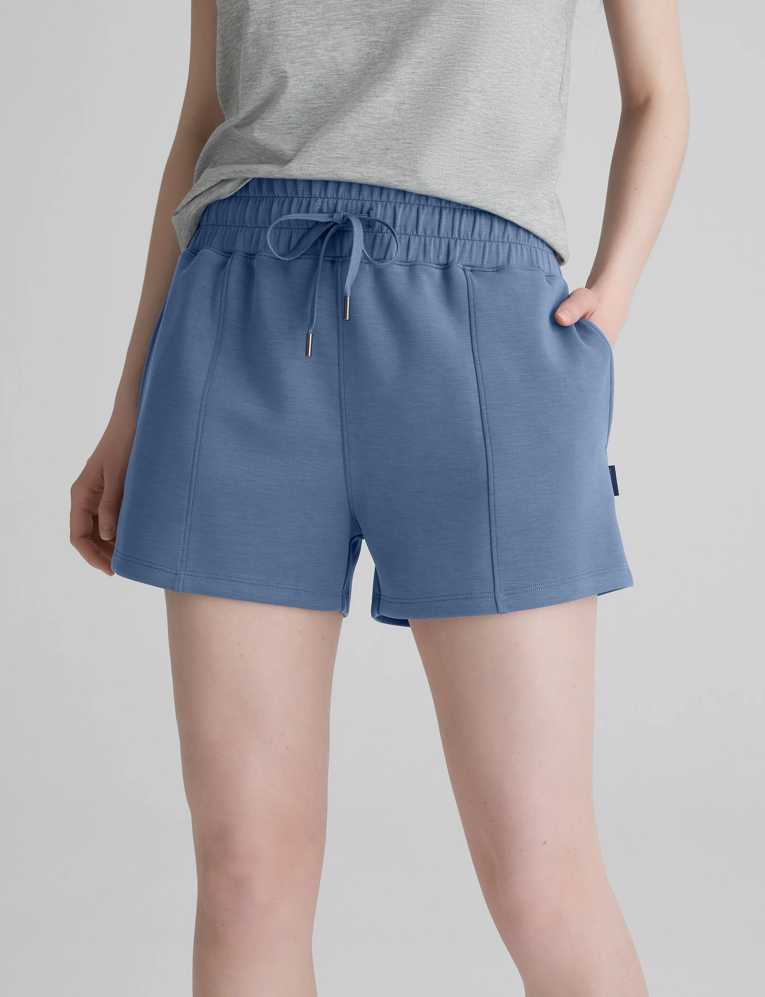 Women's Luxe Traveler Knit Quarter Zip & Short Set - Image 12