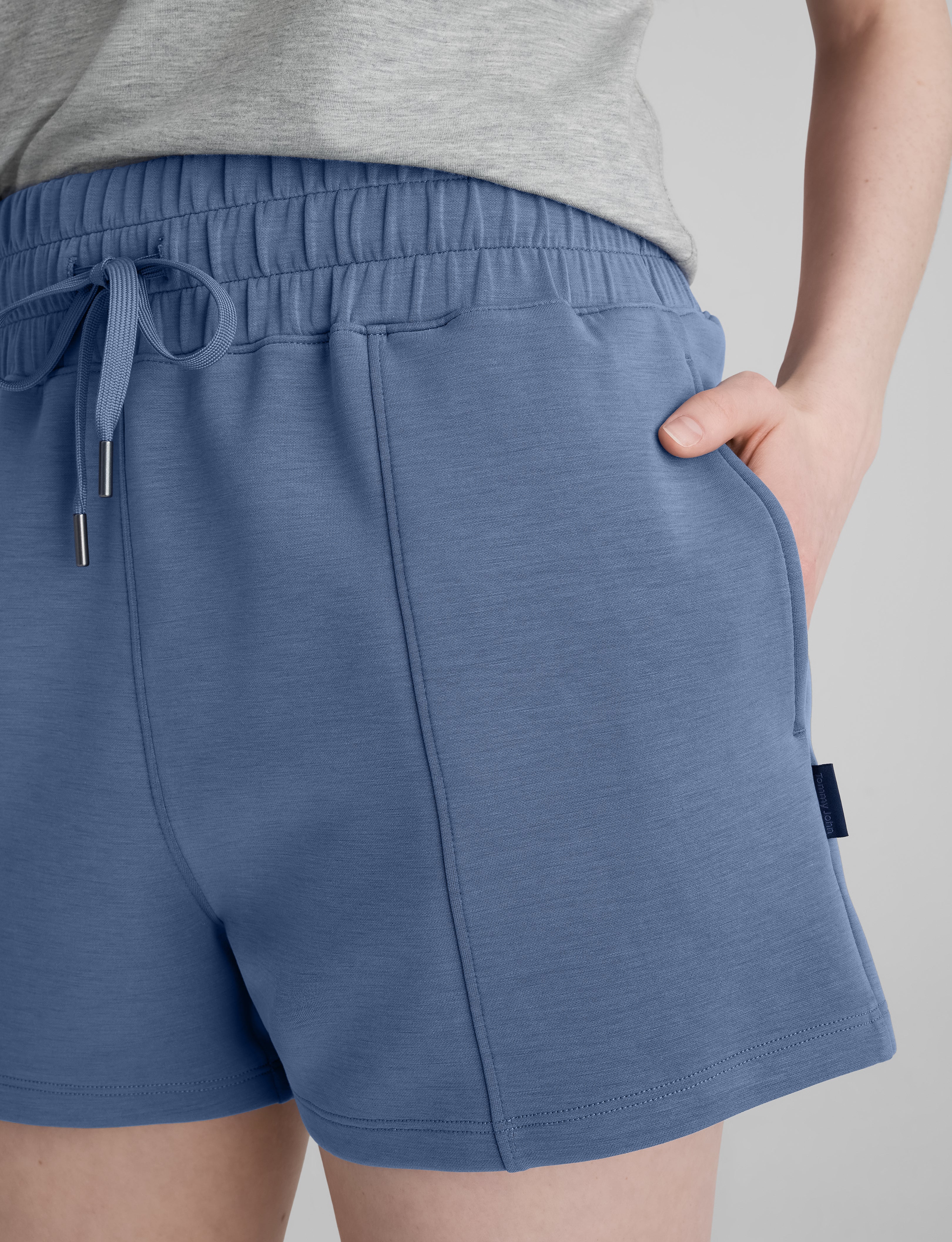Women's Luxe Traveler Knit Quarter Zip & Short Set - Image 15