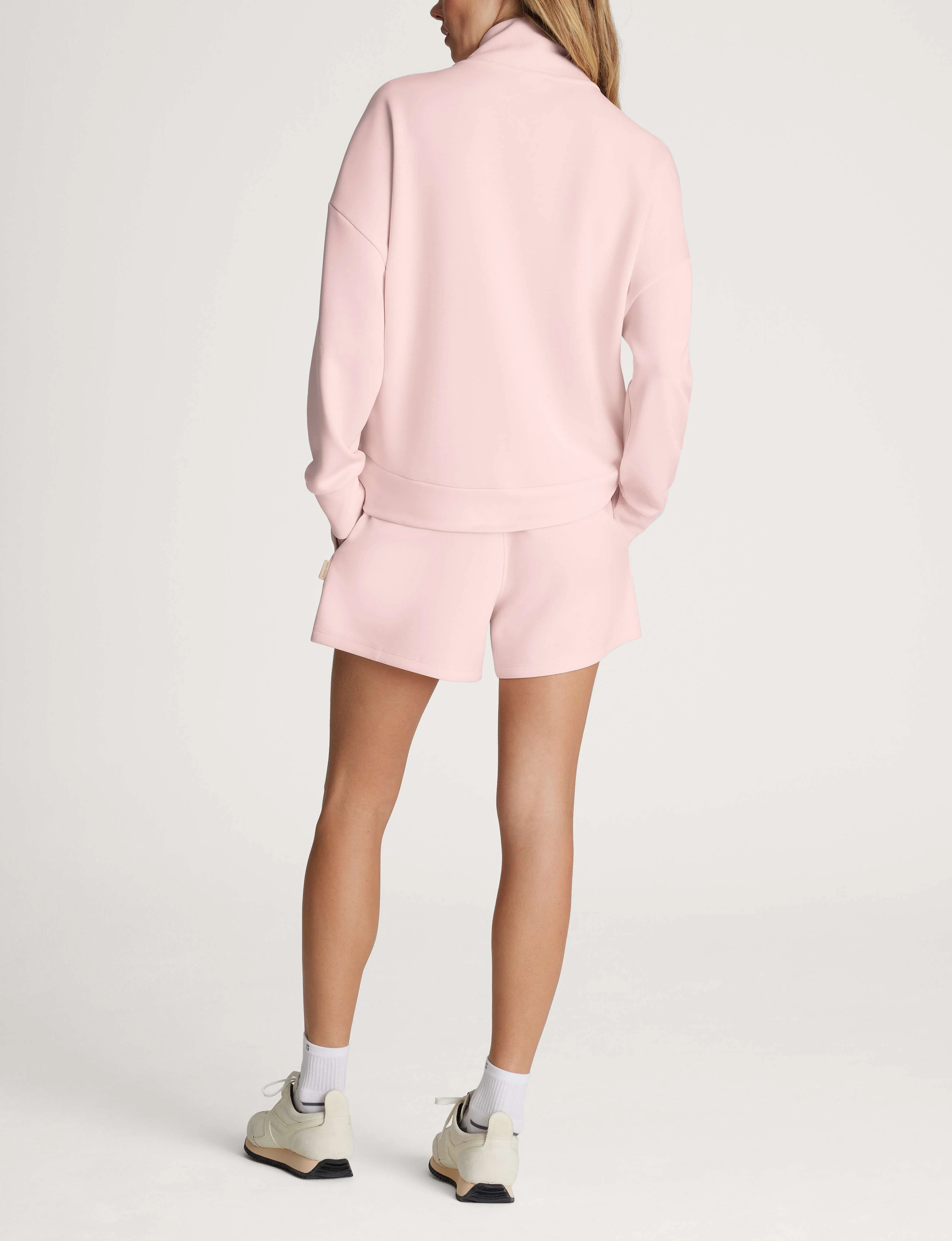 Women's Luxe Traveler Knit Quarter Zip & Short Set - Image 30
