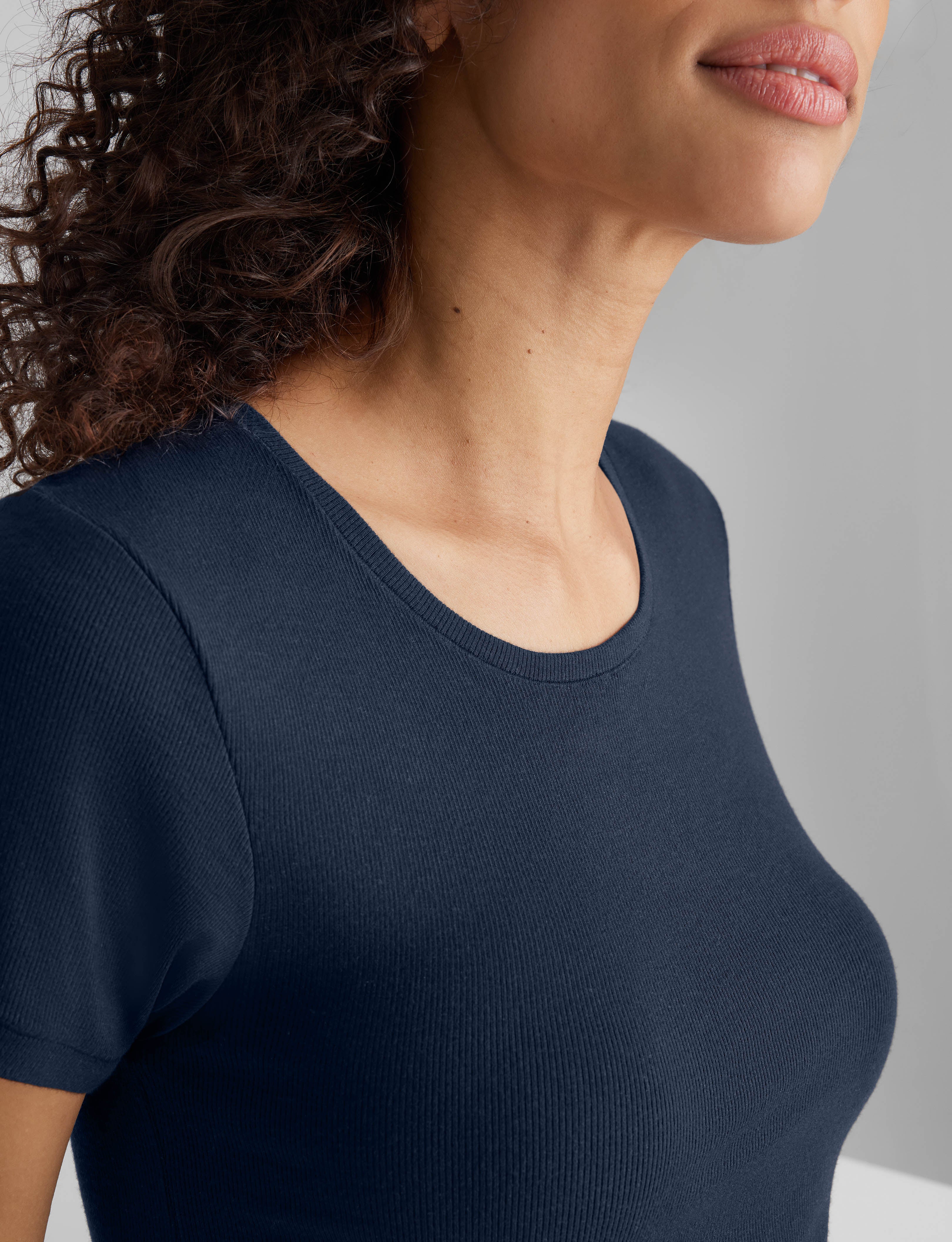 Women's Micro Rib Cap Sleeve Tee - Image 13