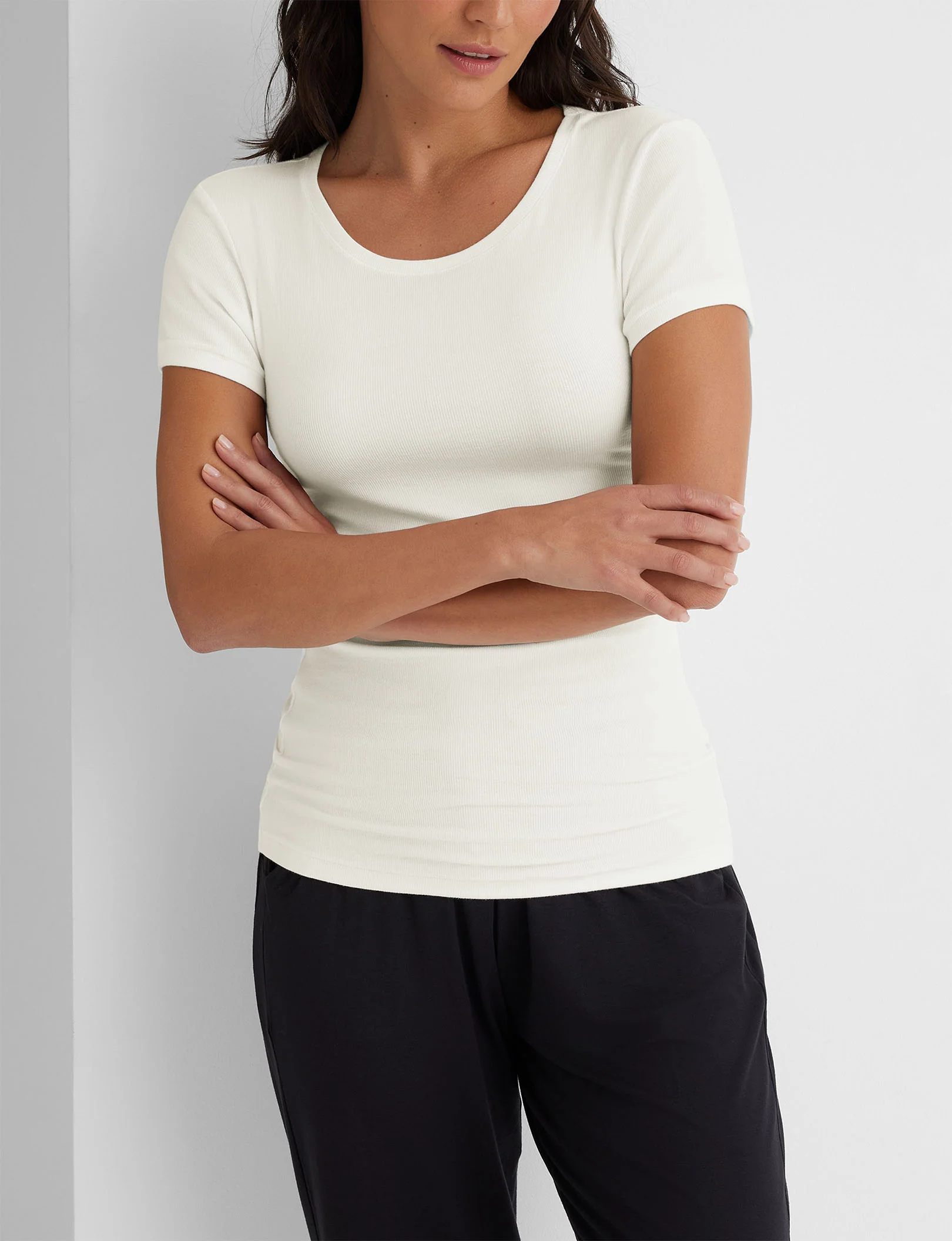 Women's Micro Rib Cap Sleeve Tee (2-Pack) - Image 7
