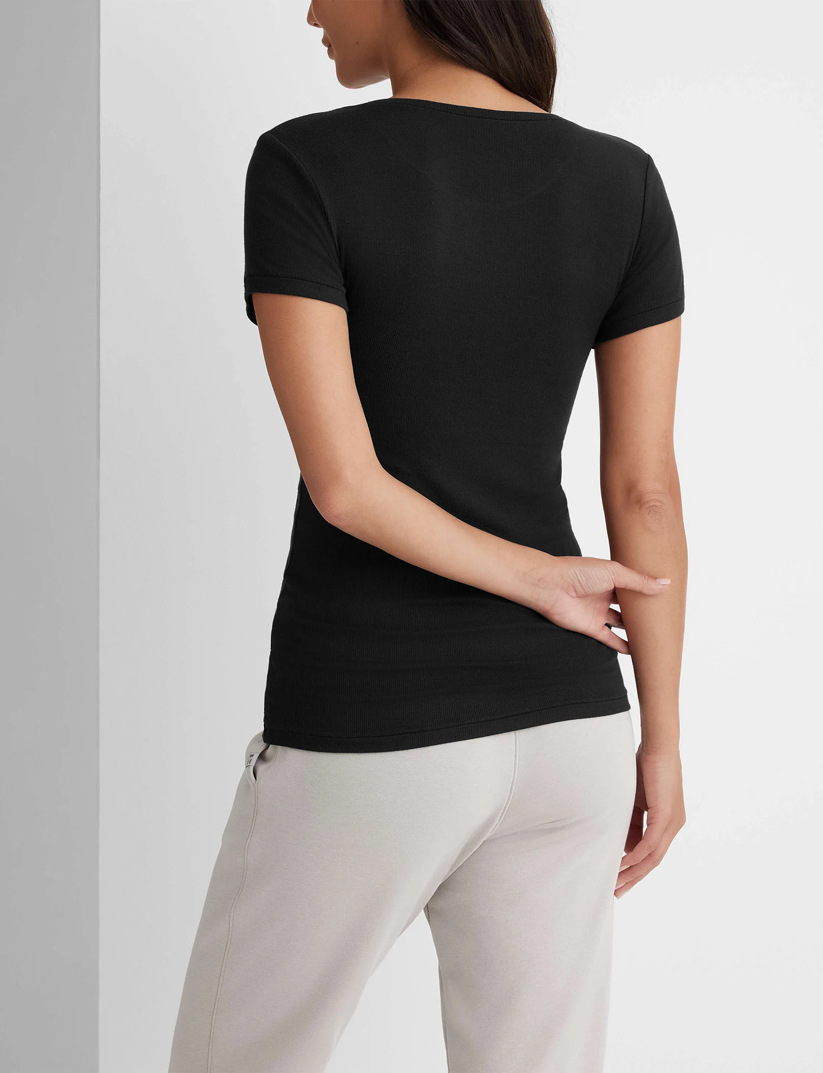 Women's Micro Rib Cap Sleeve Tee - Image 6