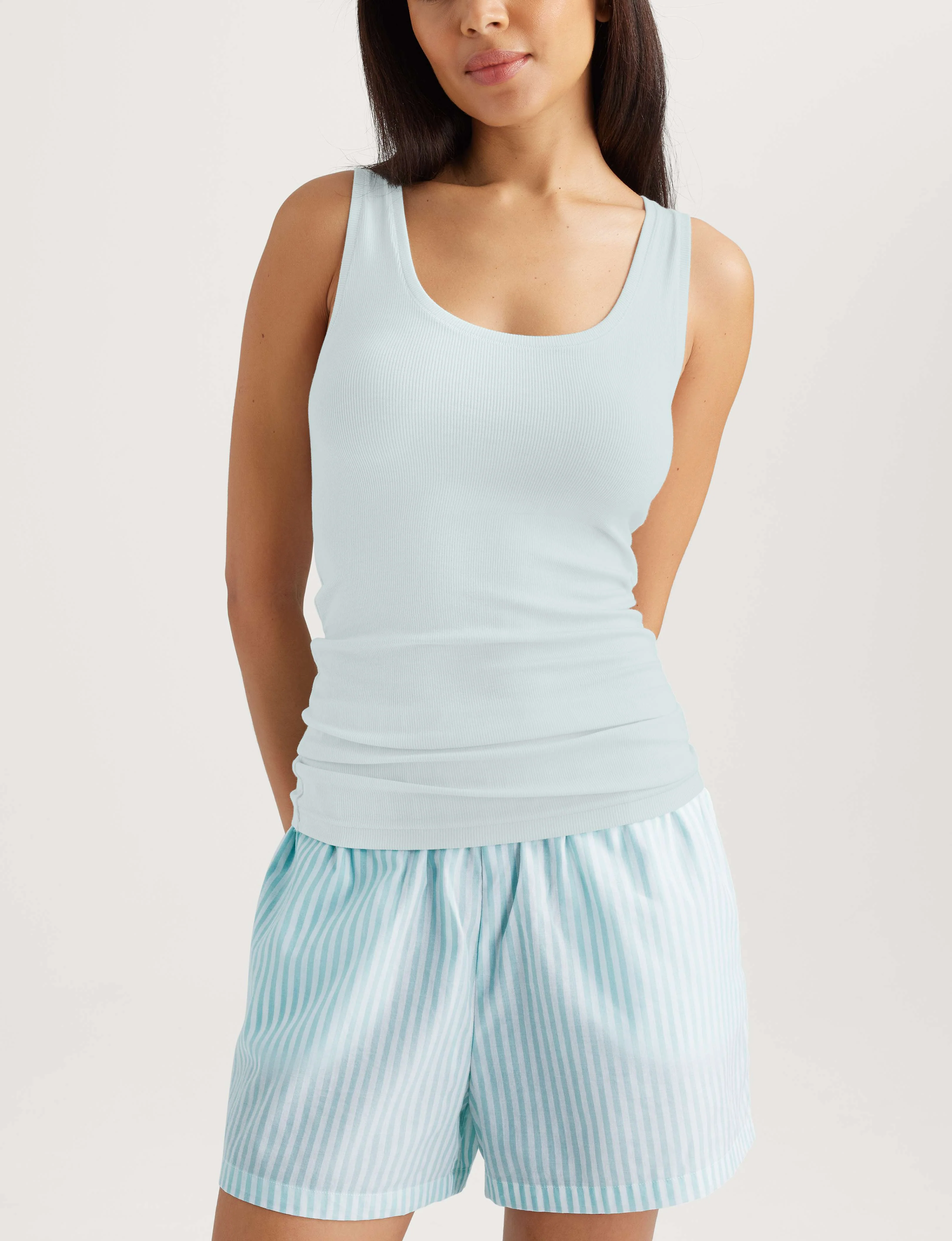 Women's Micro Rib Fitted Tank - Image 28