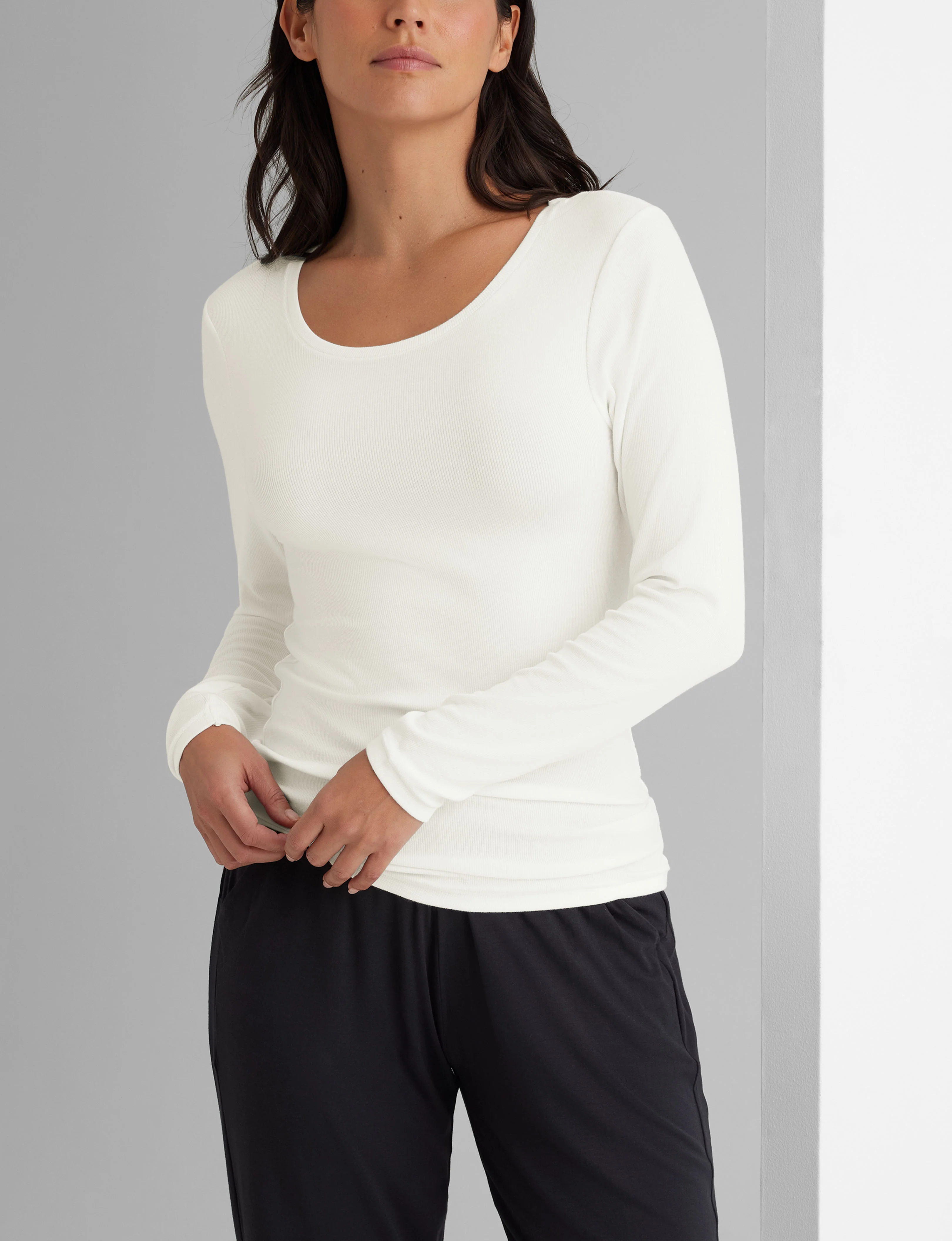 Women's Micro Rib Long Sleeve Tee - Image 3