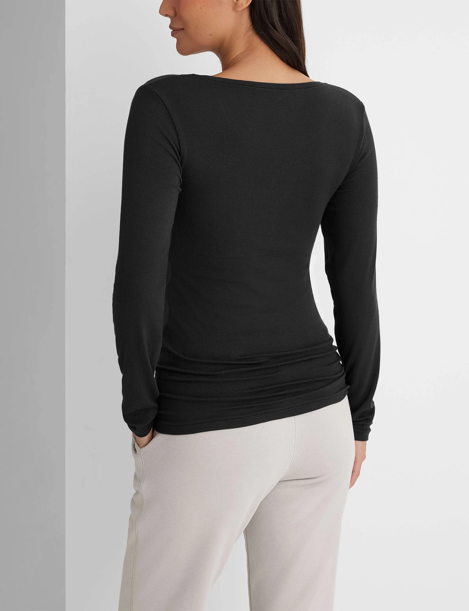 Women's Micro Rib Long Sleeve Tee - Image 4