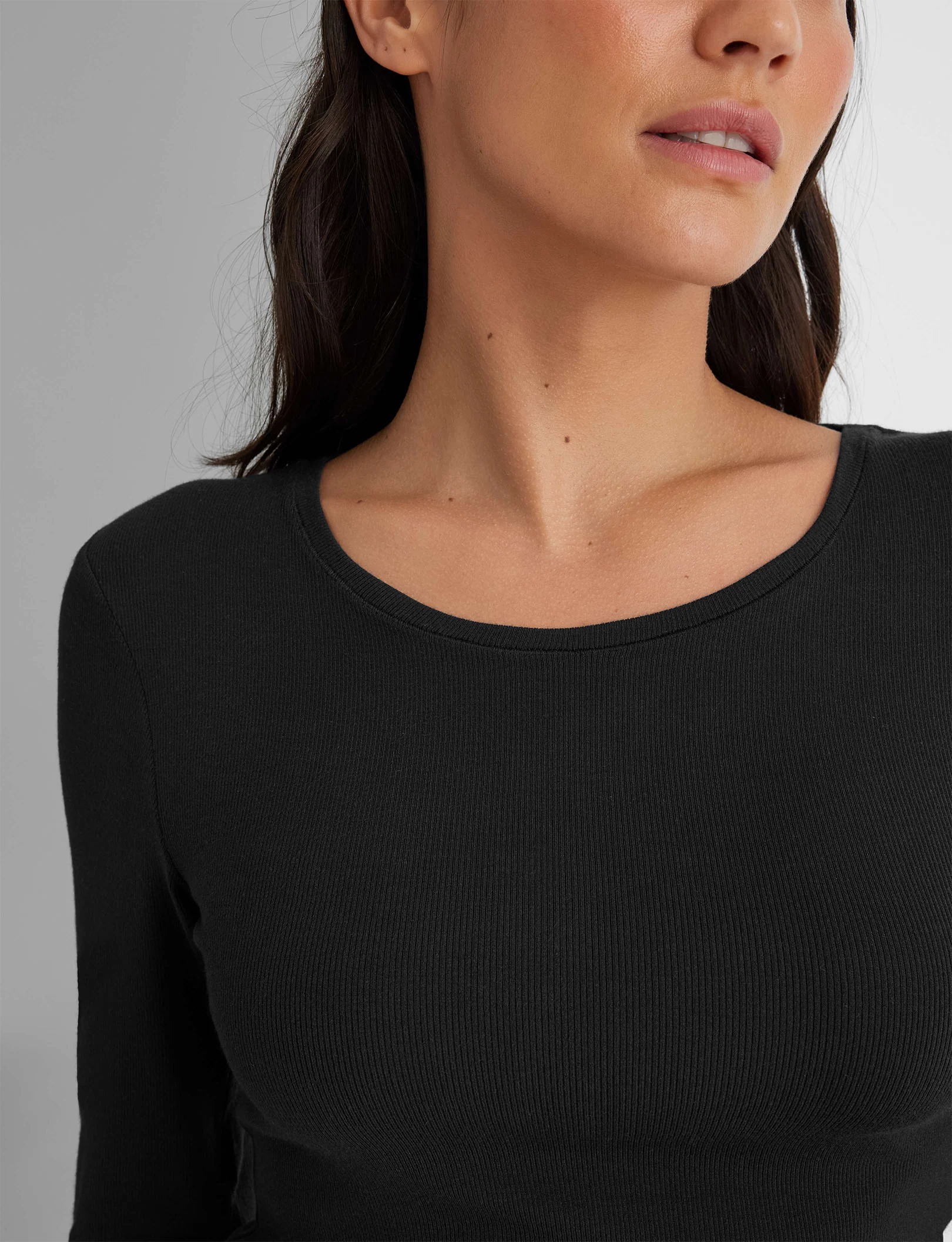 Women's Micro Rib Long Sleeve Tee - Image 5