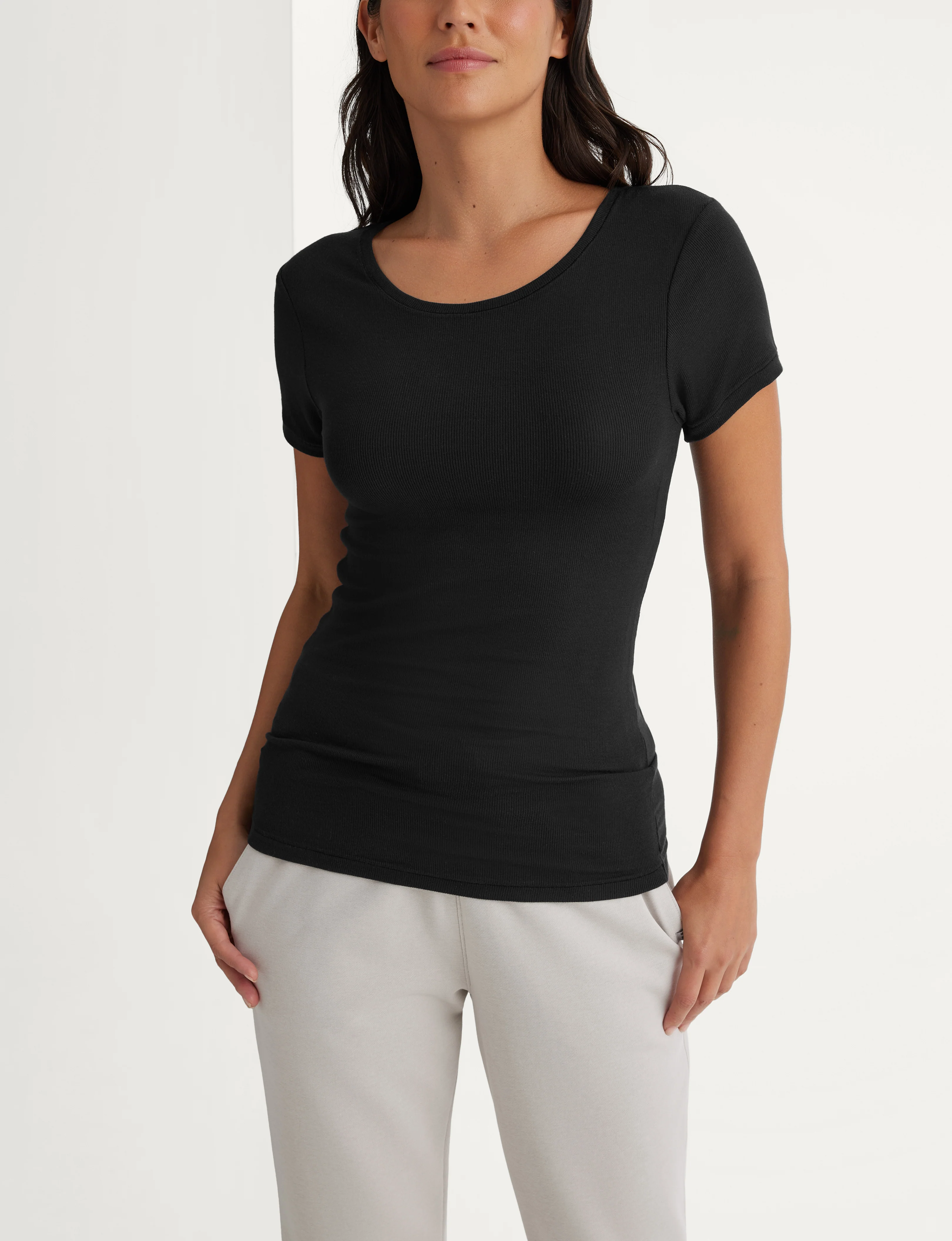 Women's Micro Rib Tee & Pant Set - Image 3
