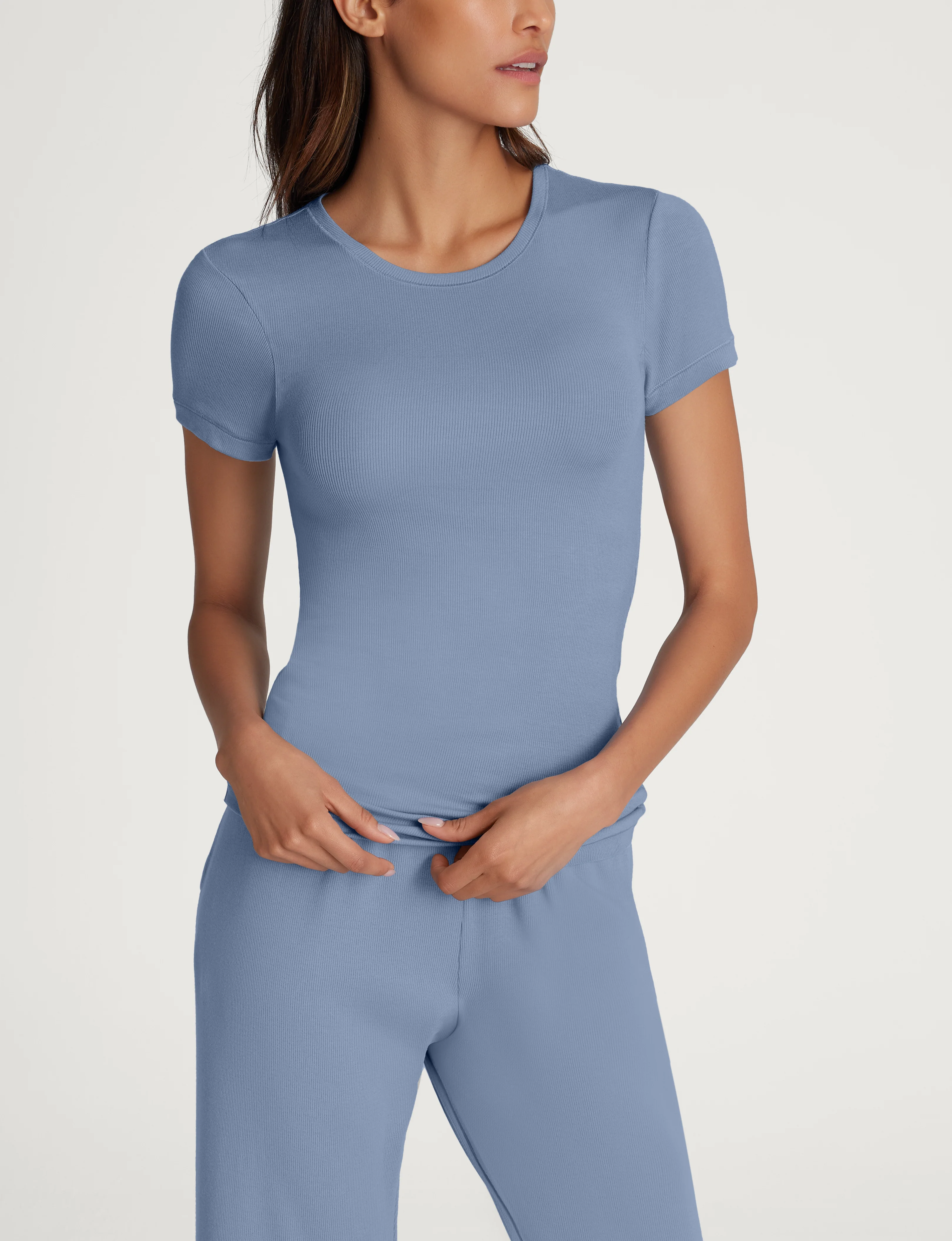 Women's Micro Rib Tee & Pant Set - Image 7