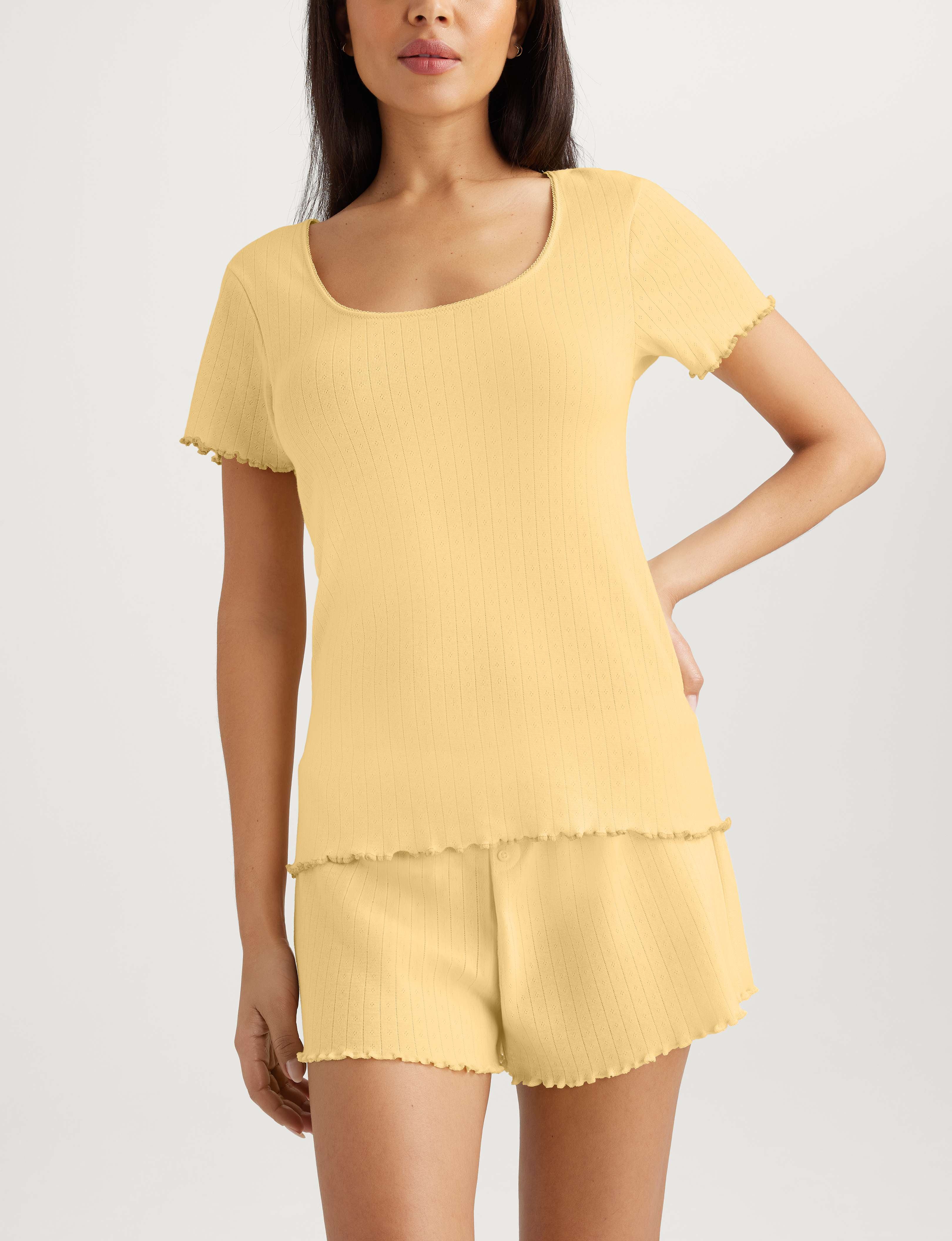 Women's Pointelle Rib Tee - Image 13