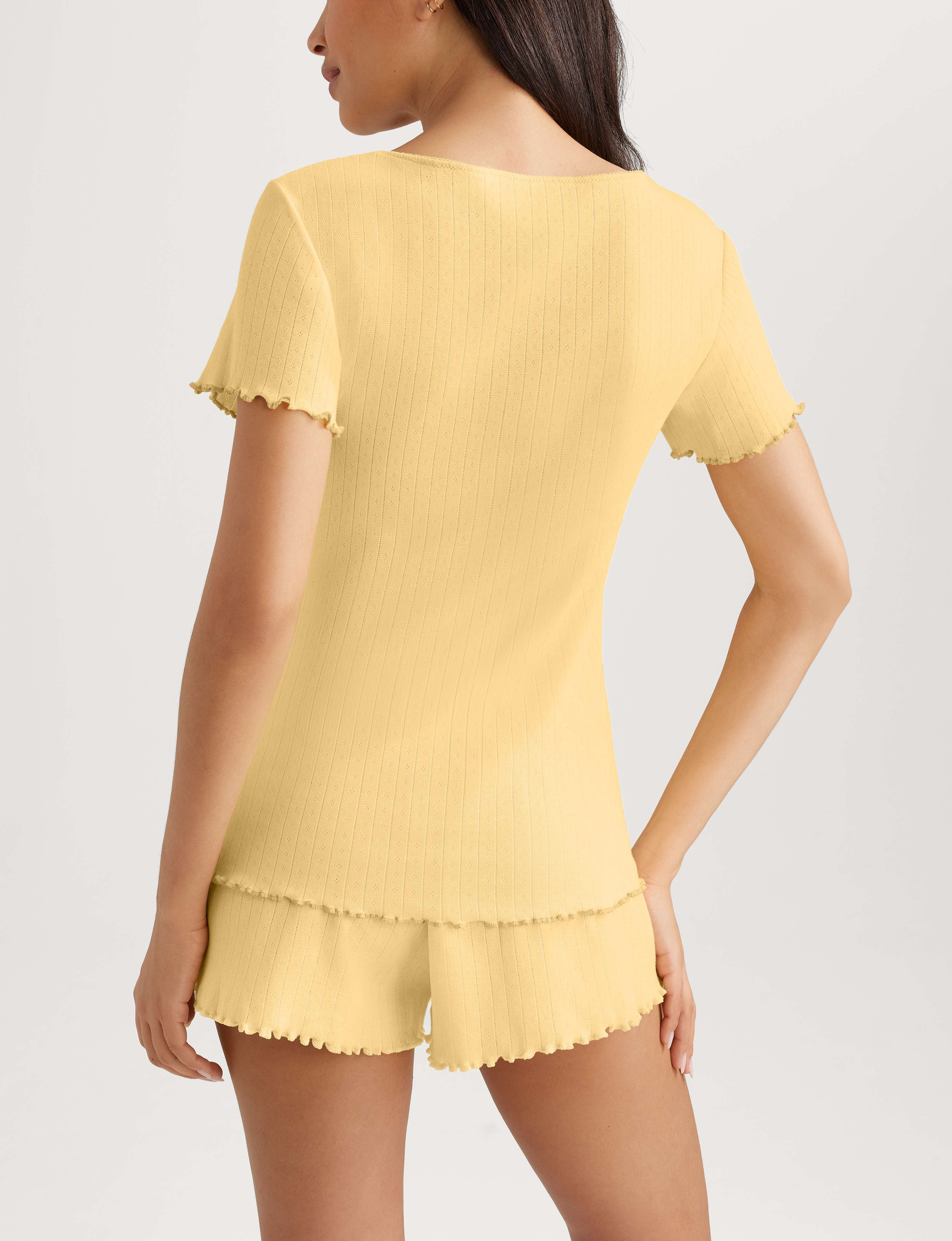 Women's Pointelle Rib Tee - Image 14