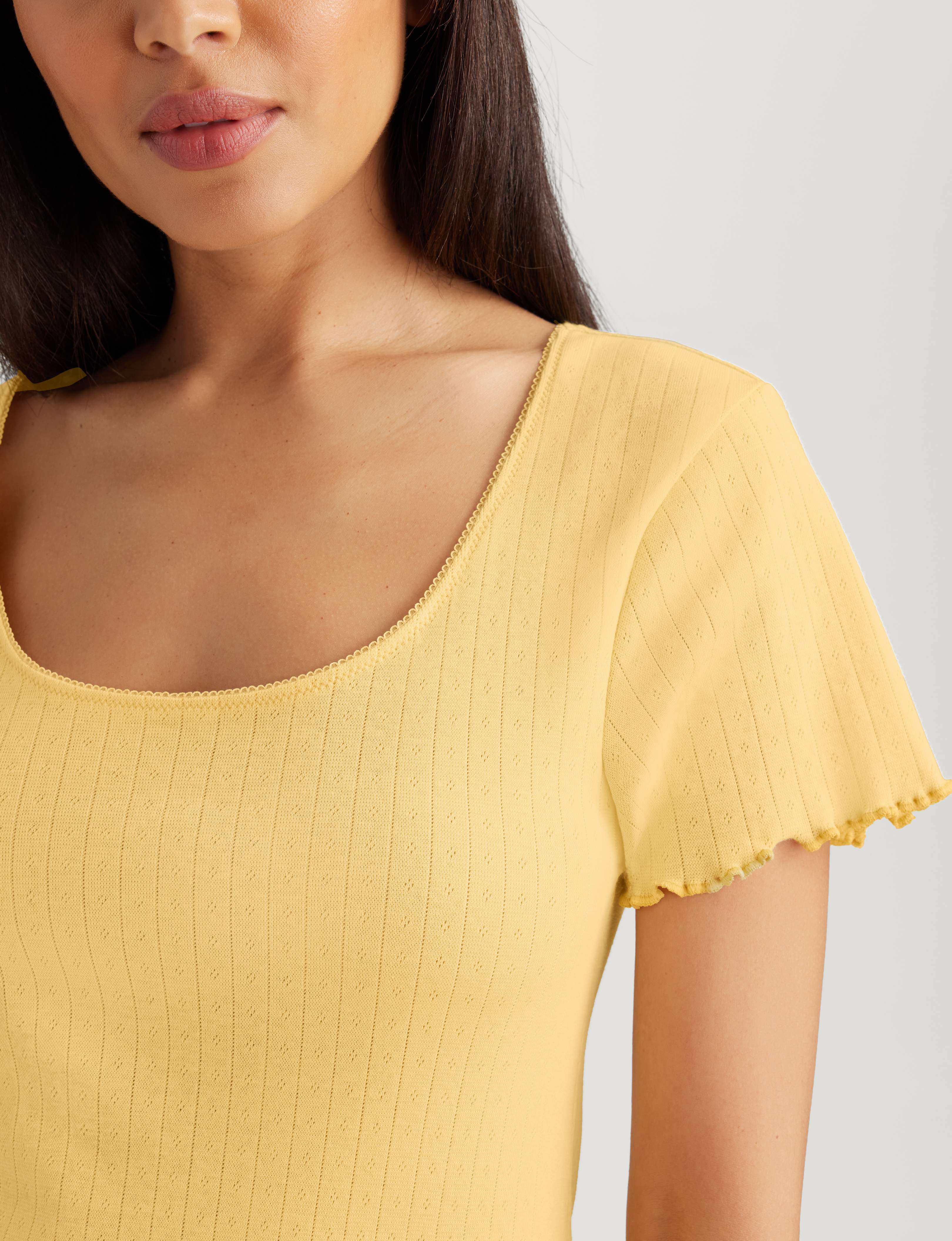 Women's Pointelle Rib Tee - Image 15