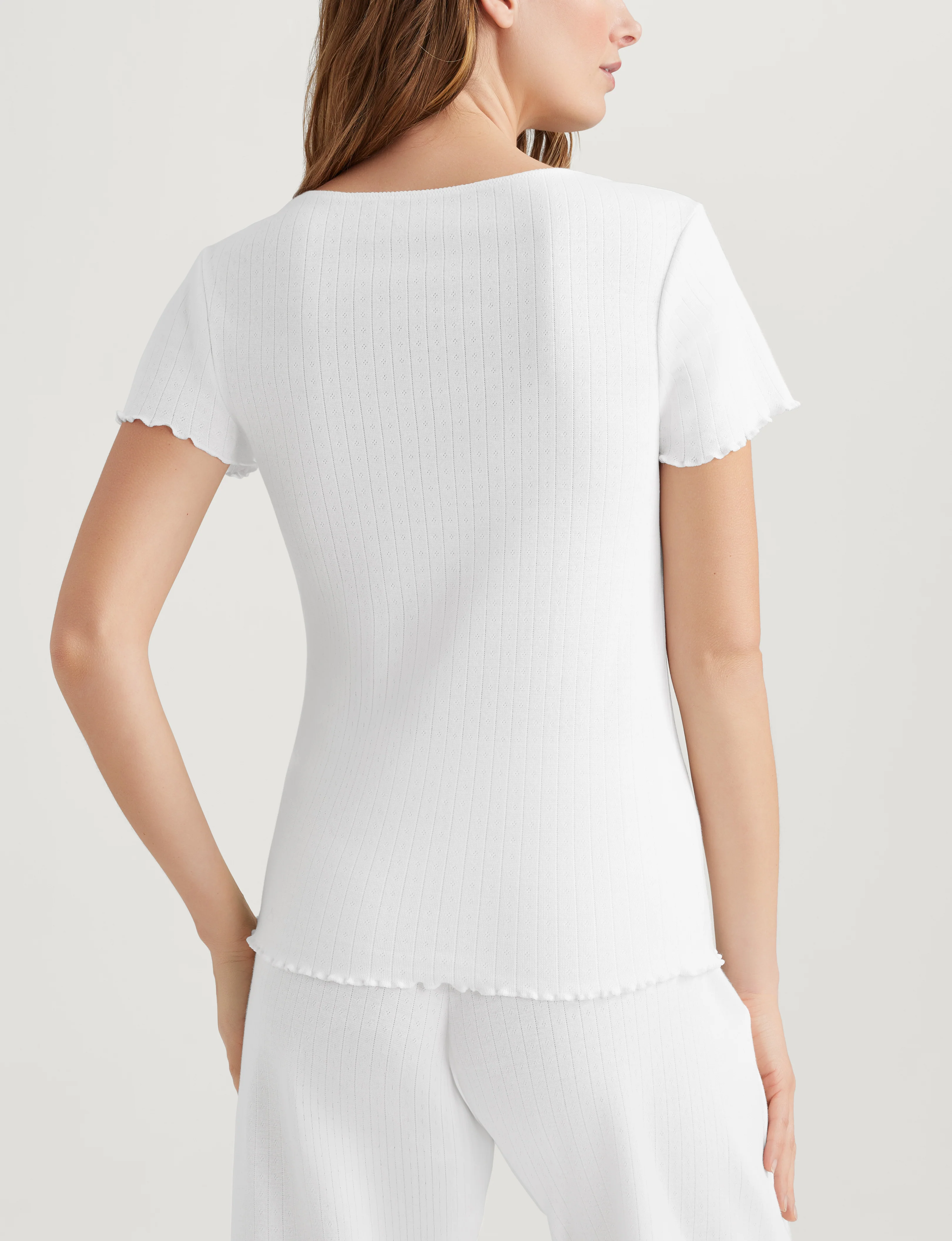 Women's Pointelle Rib Tee - Image 3