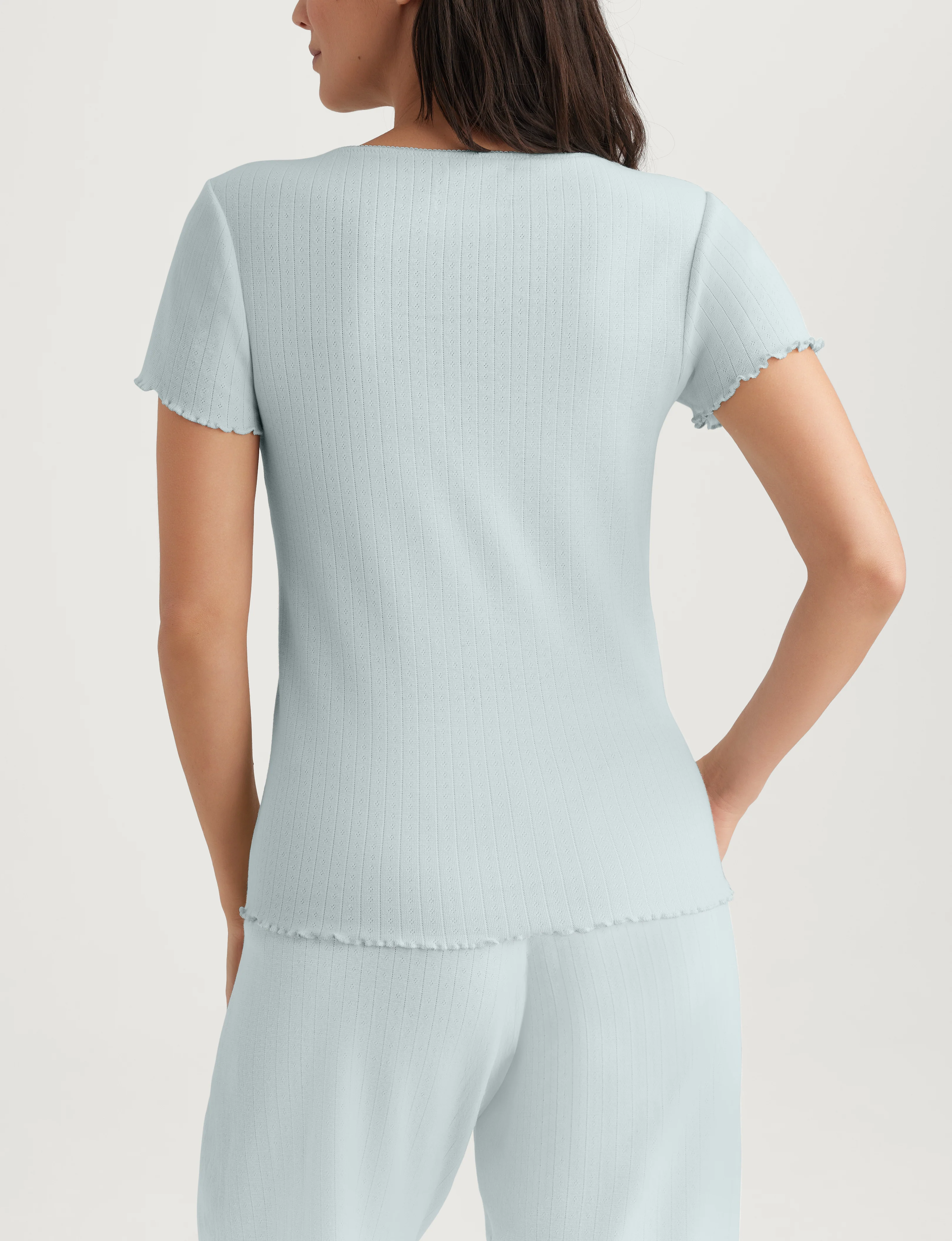 Women's Pointelle Rib Tee - Image 6