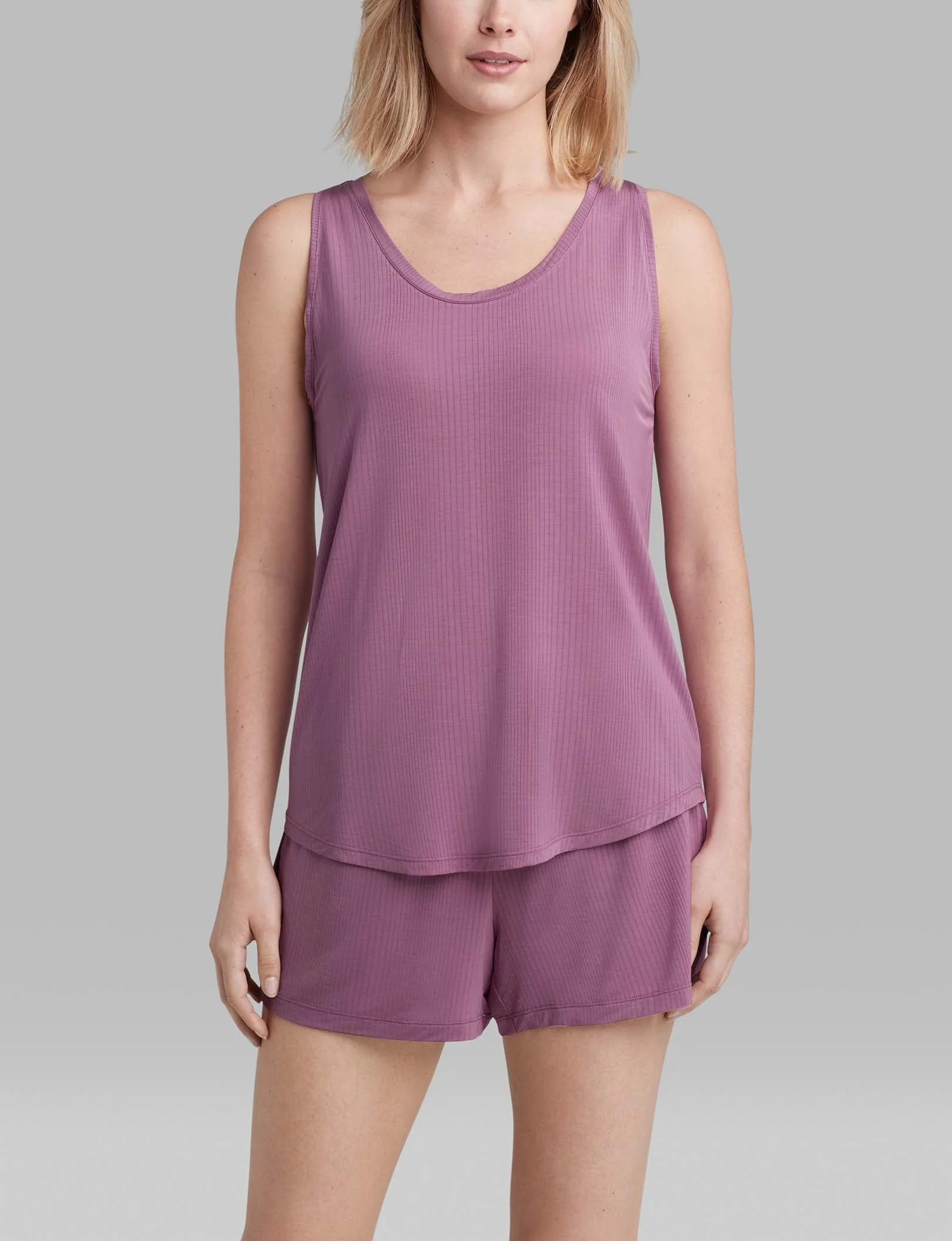 Women's Second Skin Luxe Rib Sleep Tank - Image 41