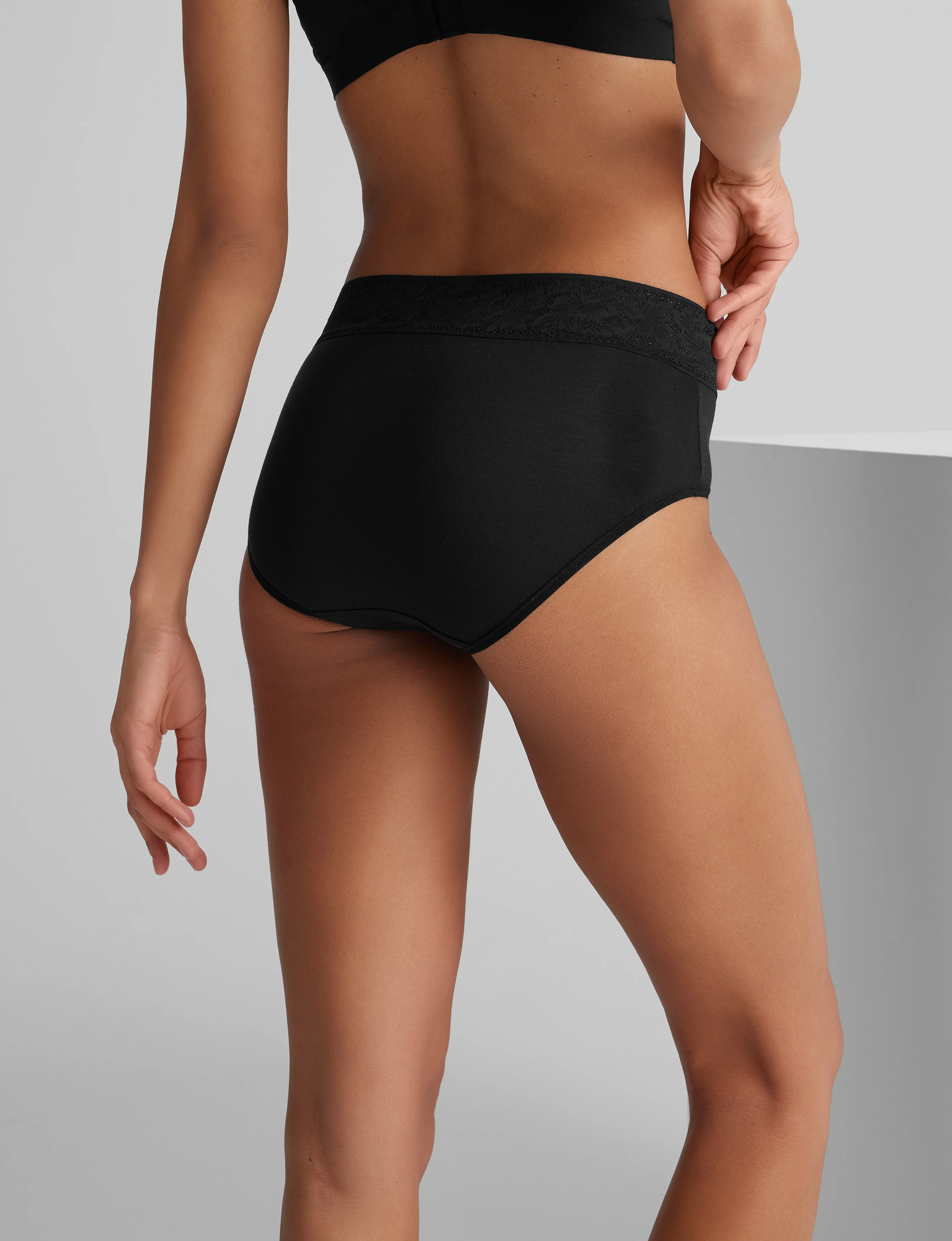 Women's Second Skin High Rise Brief, Lace Waist - Image 13