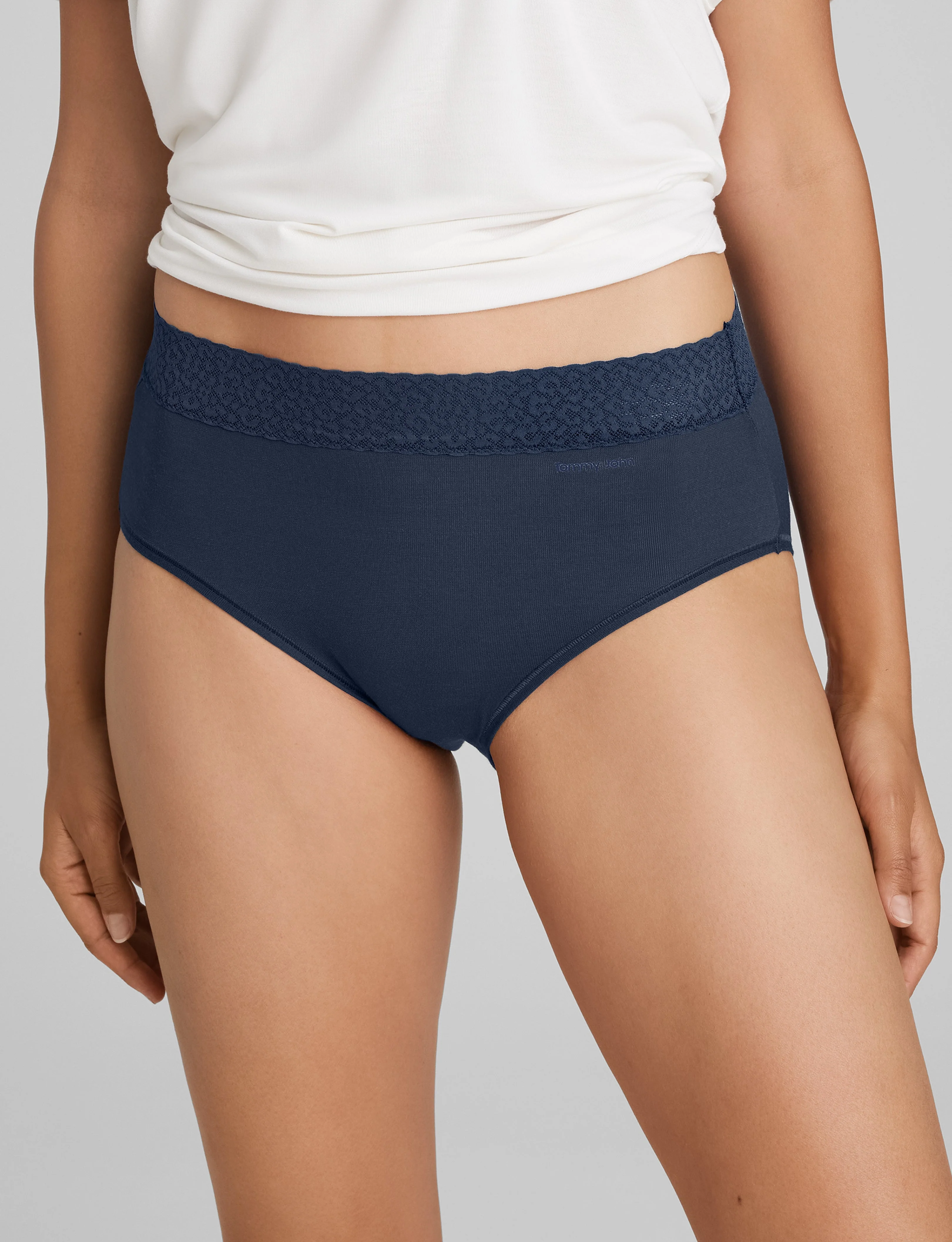 Women's Second Skin High Rise Brief, Lace Waist - Image 19