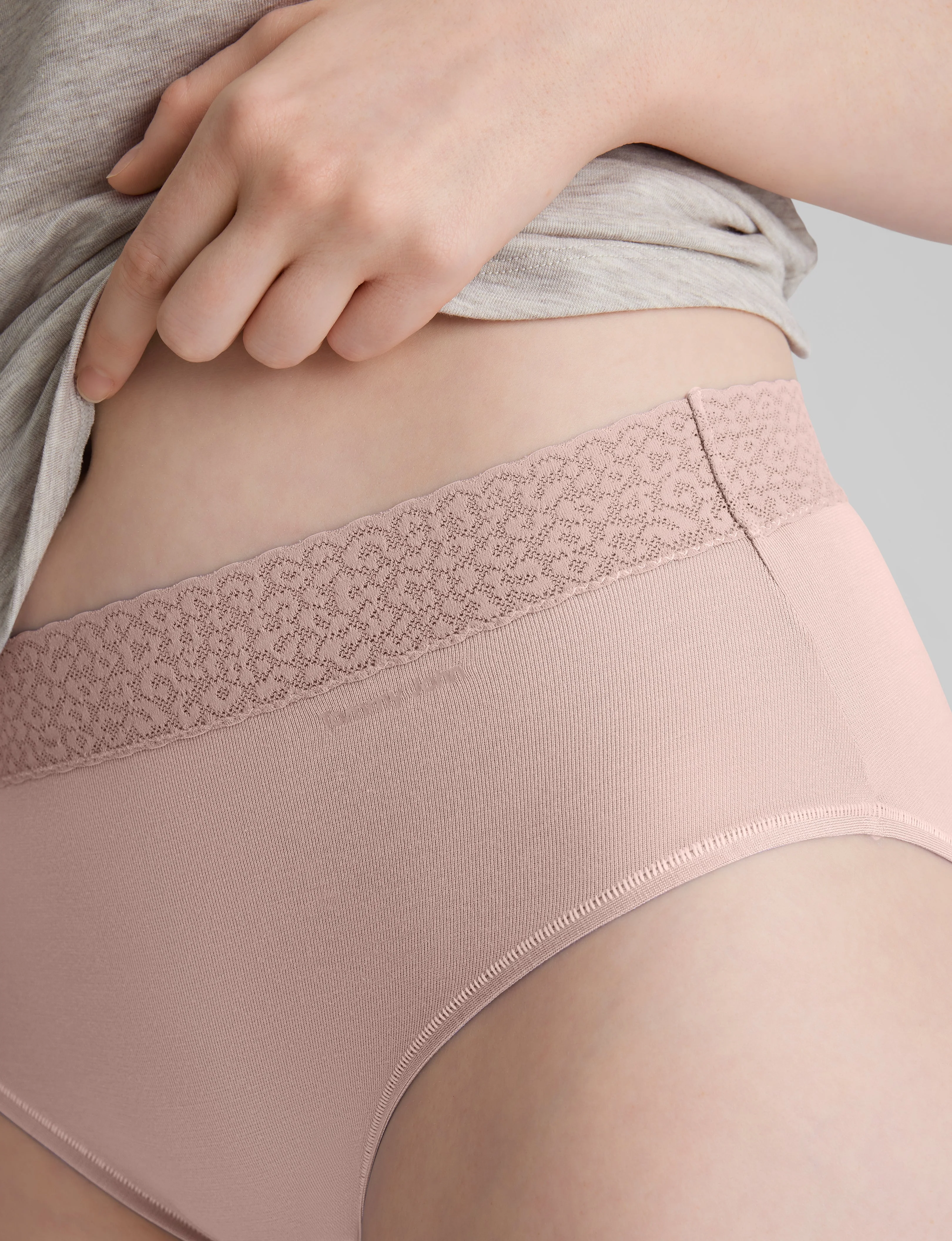 Women's Second Skin High Rise Brief, Lace Waist - Image 23