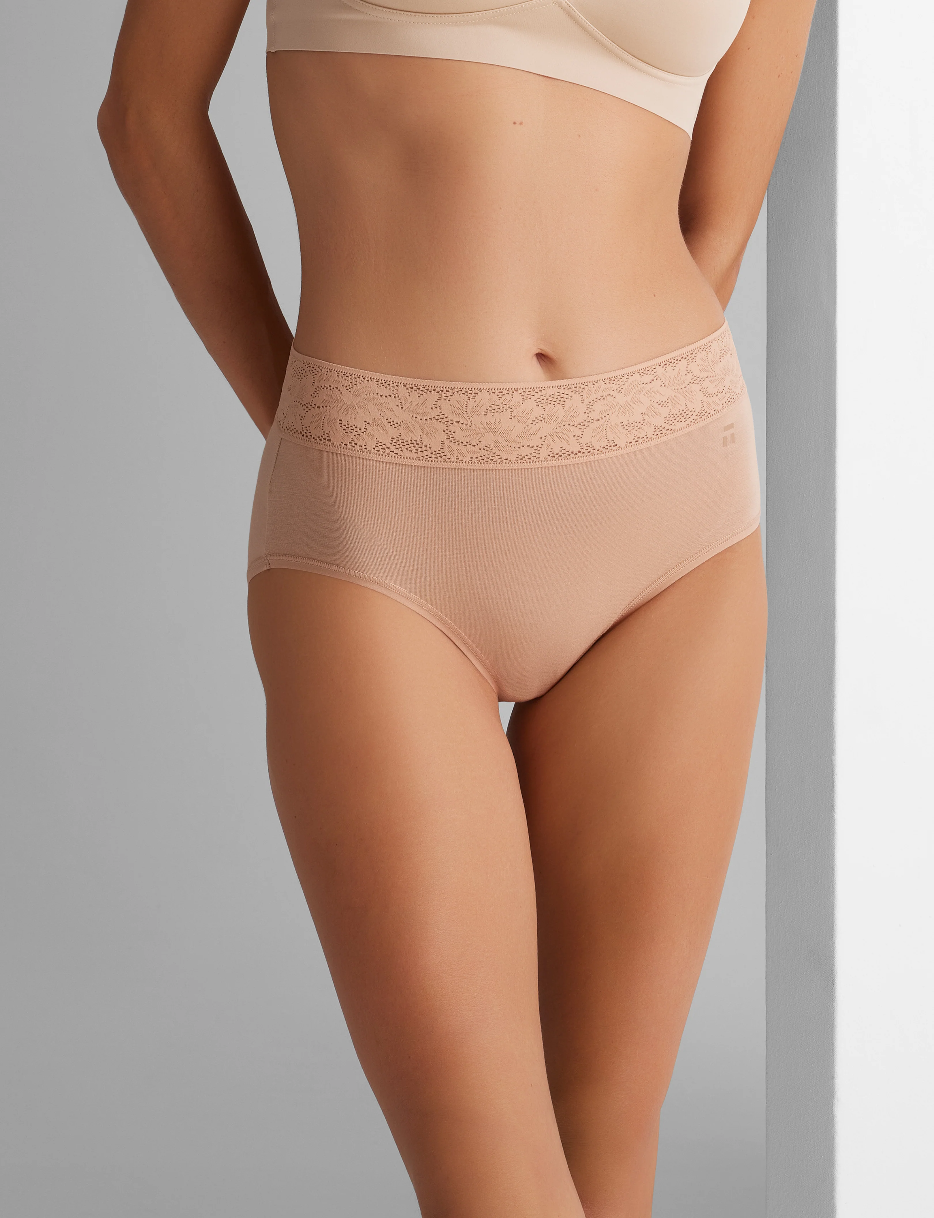 Women's Second Skin High Rise Brief, Lace Waist - Image 29