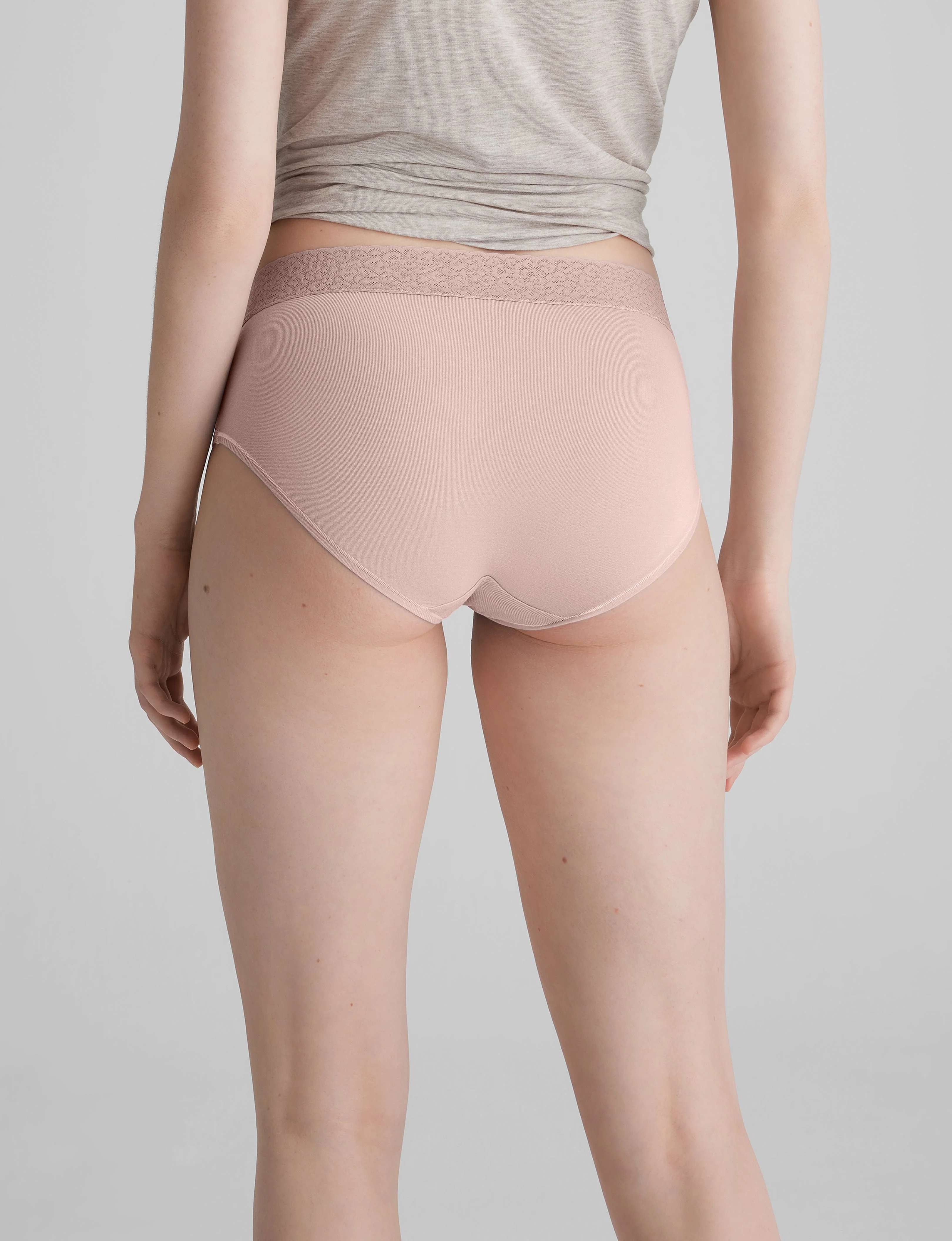 Women's Second Skin High Rise Brief, Lace Waist - Image 3