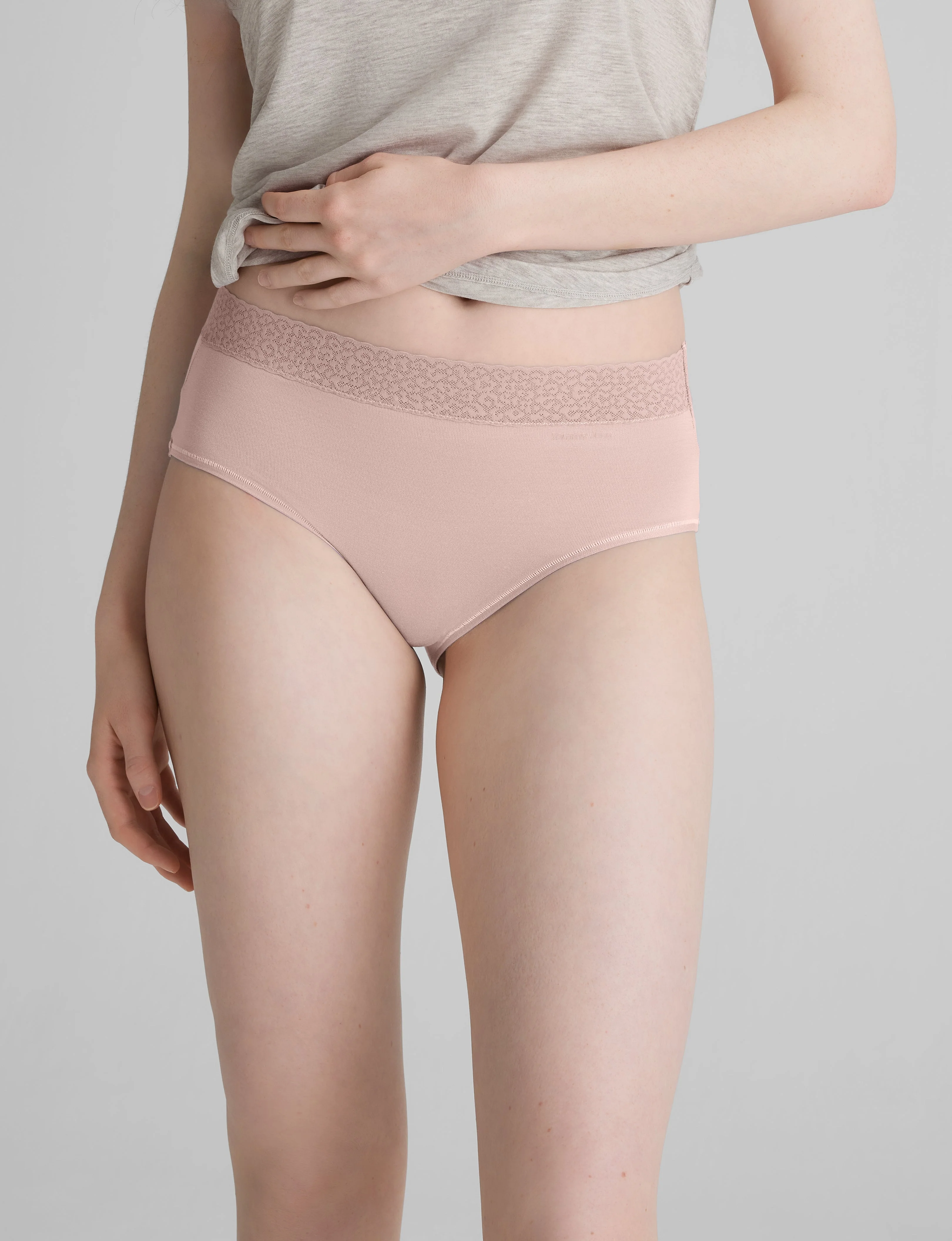Women's Second Skin High Rise Brief, Lace Waist - Image 5