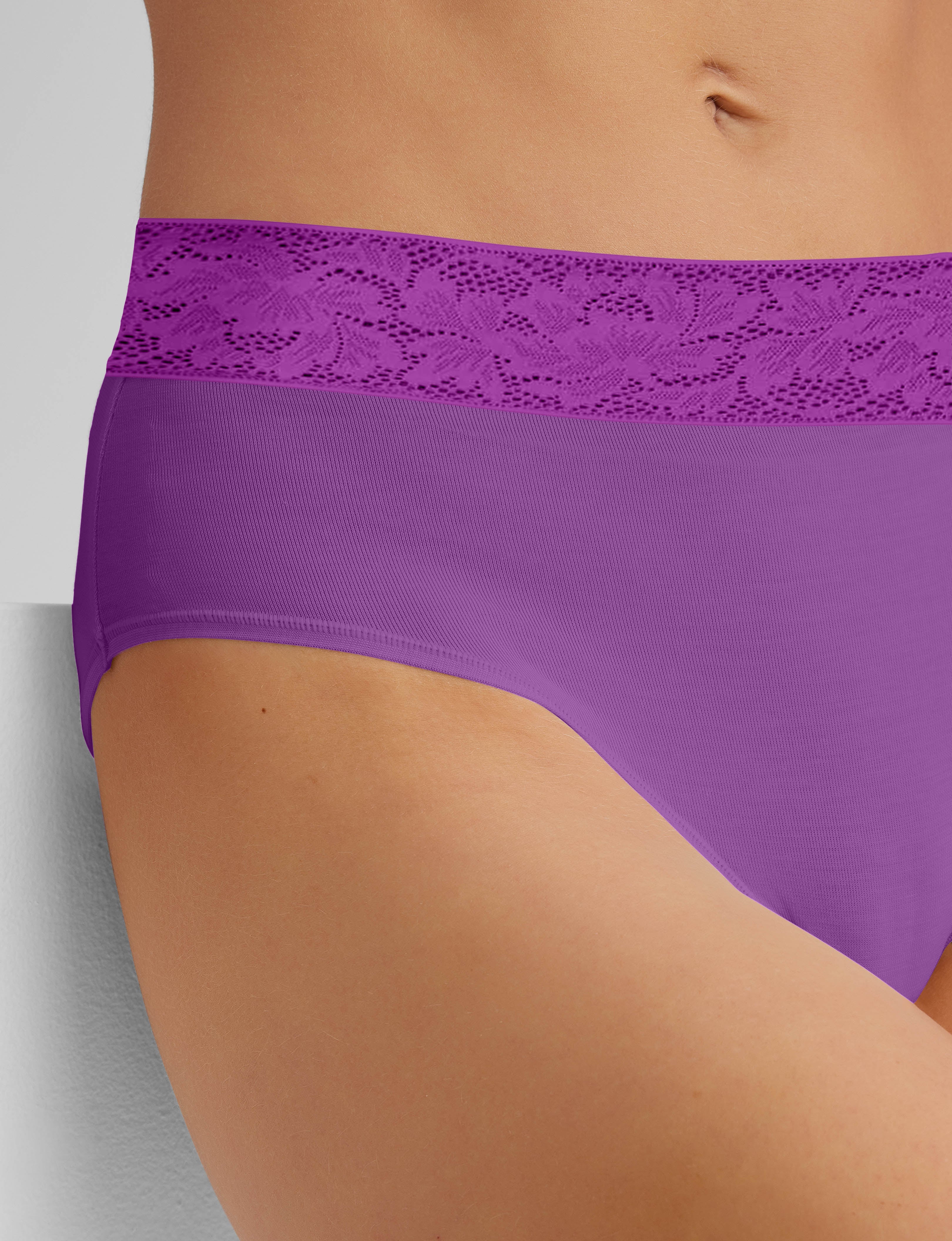 Women's Second Skin High Rise Brief, Lace Waist - Image 7