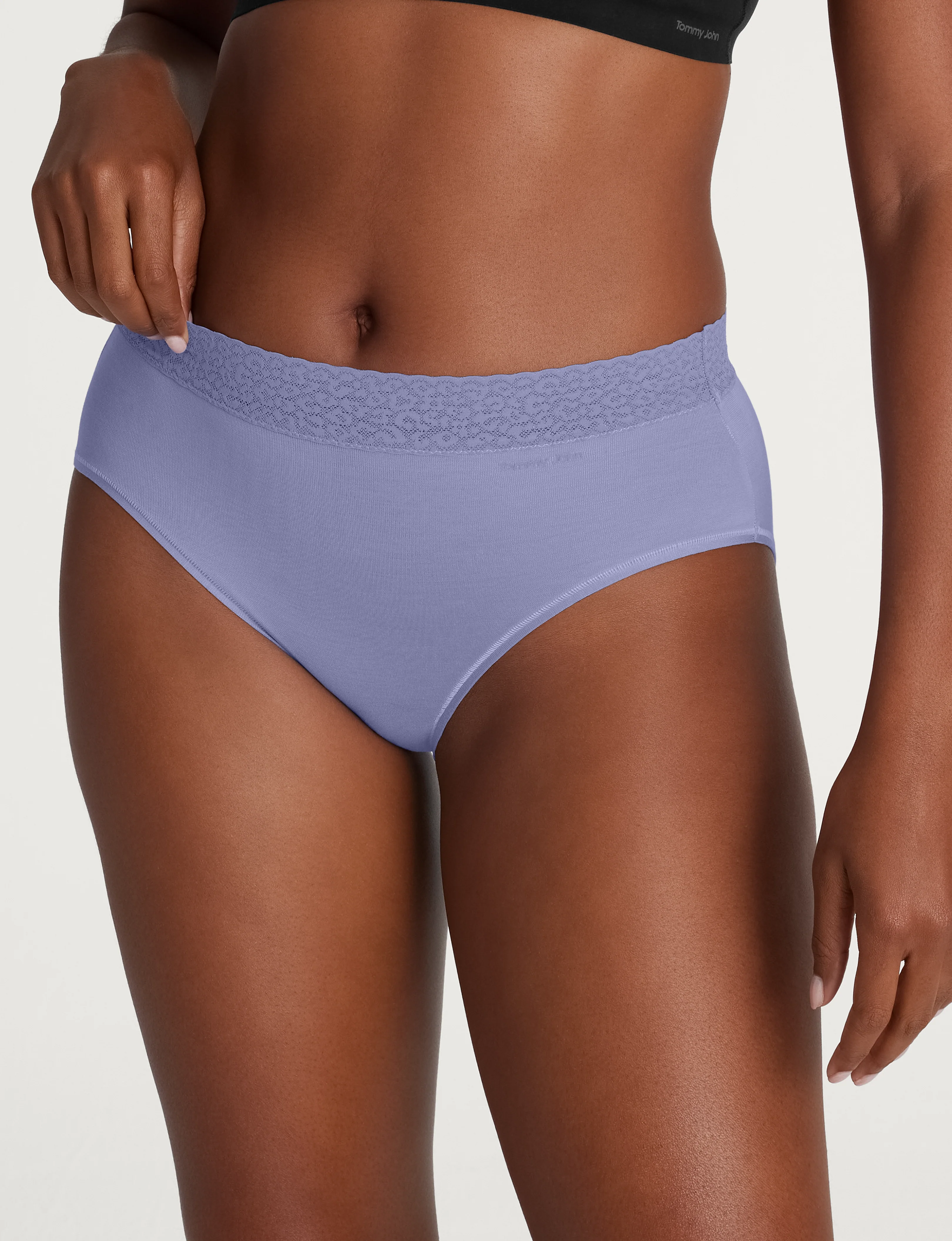 Women's Second Skin High Rise Brief, Lace Waist - Image 19