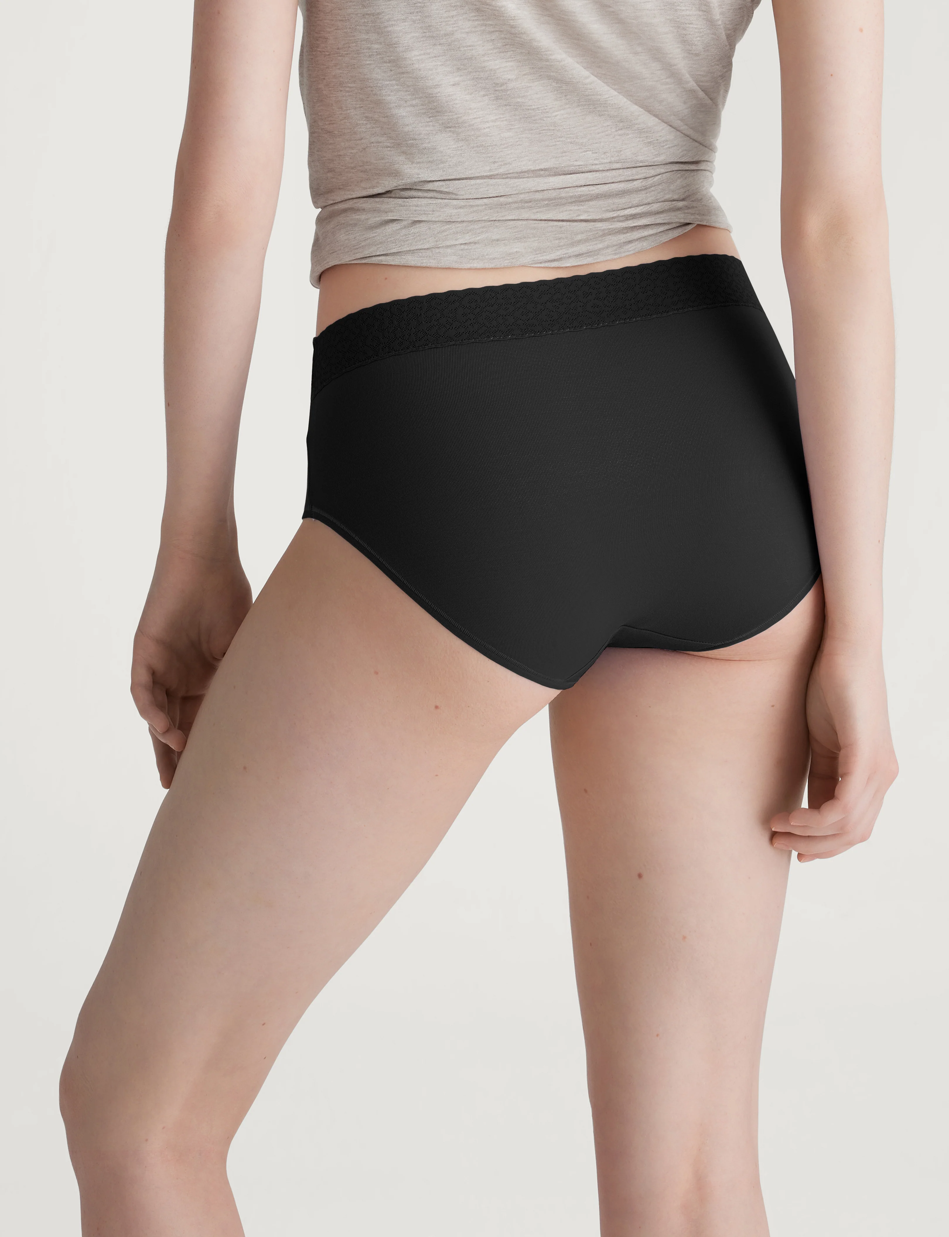 Women's Second Skin High Rise Brief, Lace Waist - Image 21