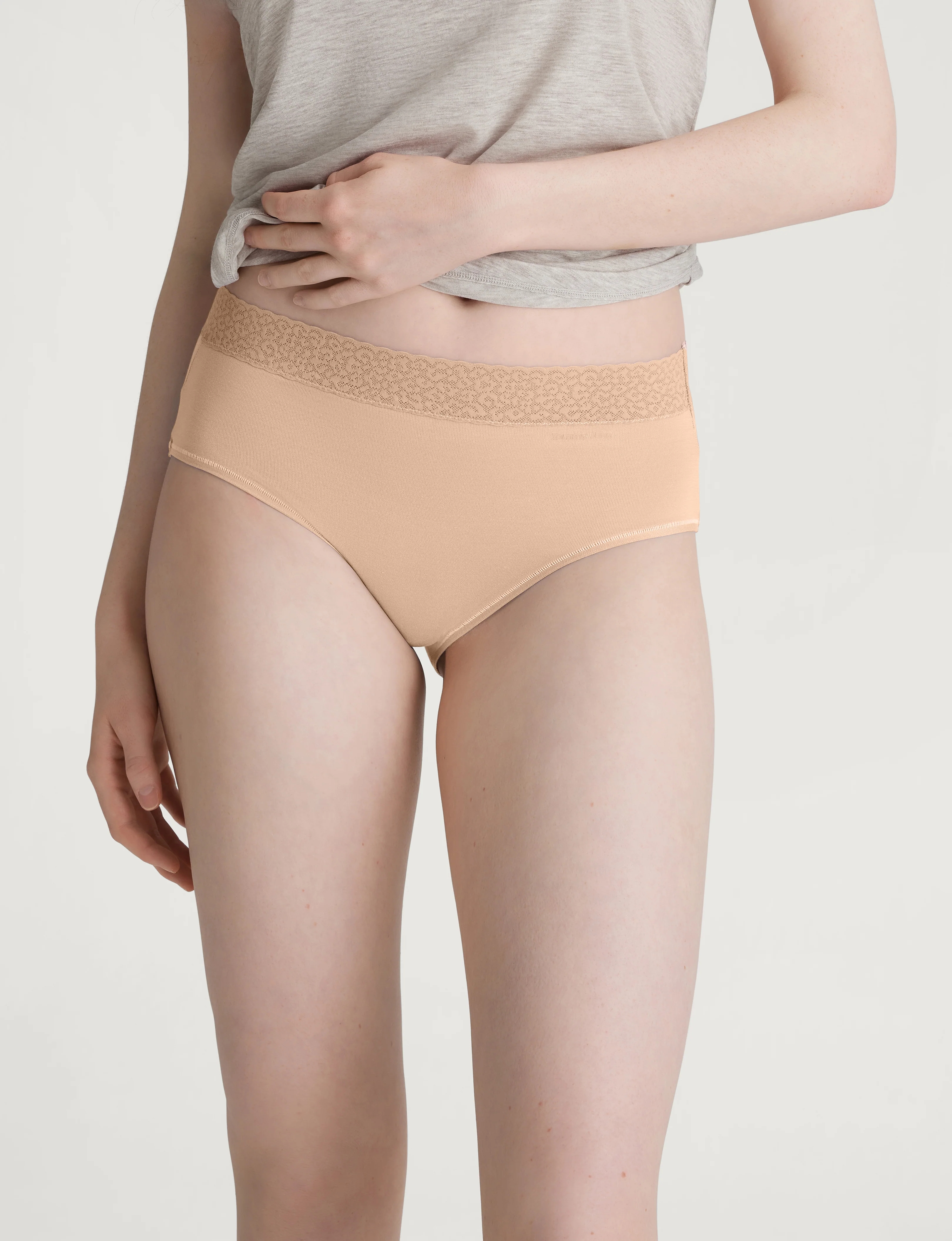 Women's Second Skin High-Rise Brief, Lace Waist (3-Pack) - Image 10