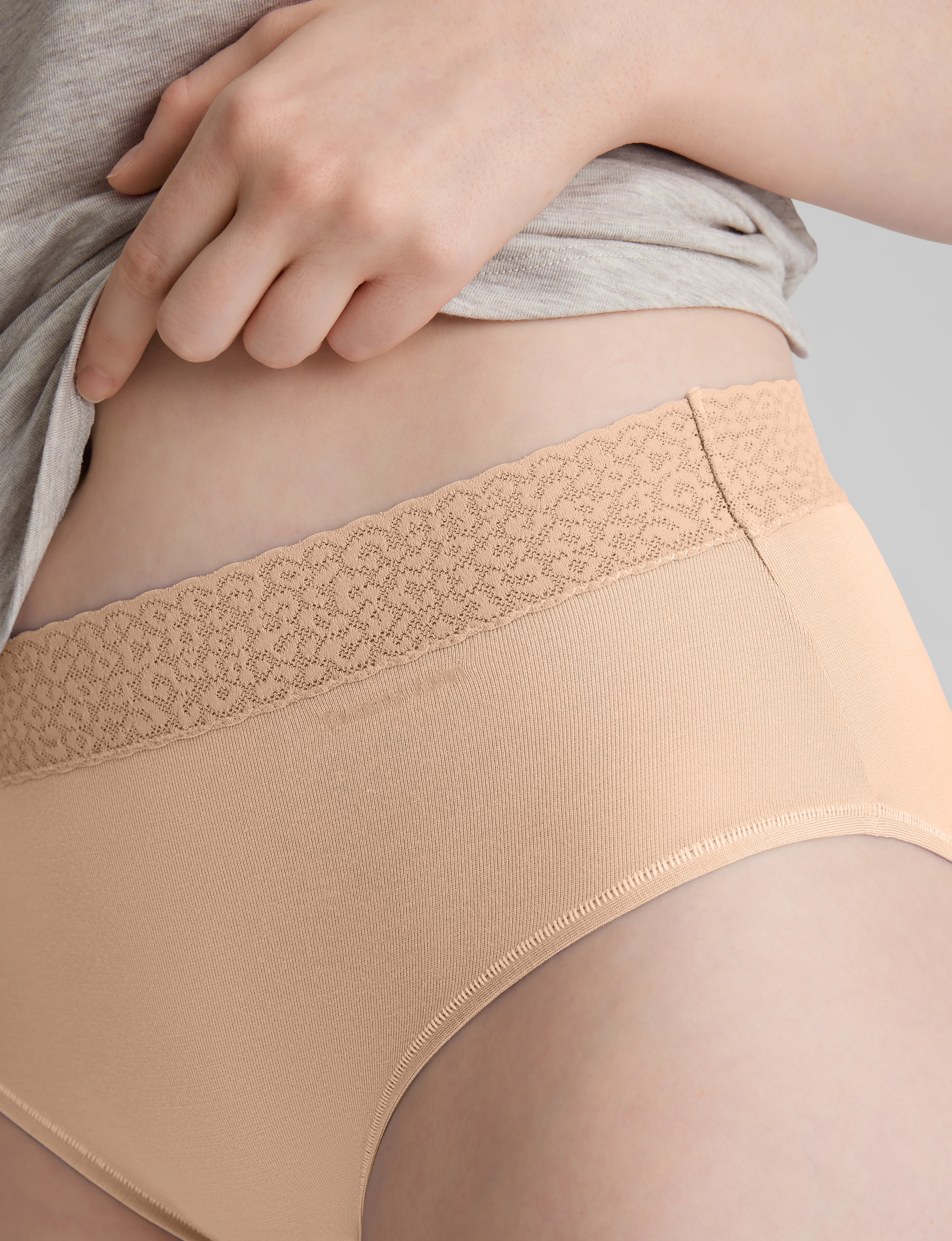 Women's Second Skin High Rise Brief, Lace Waist - Image 8