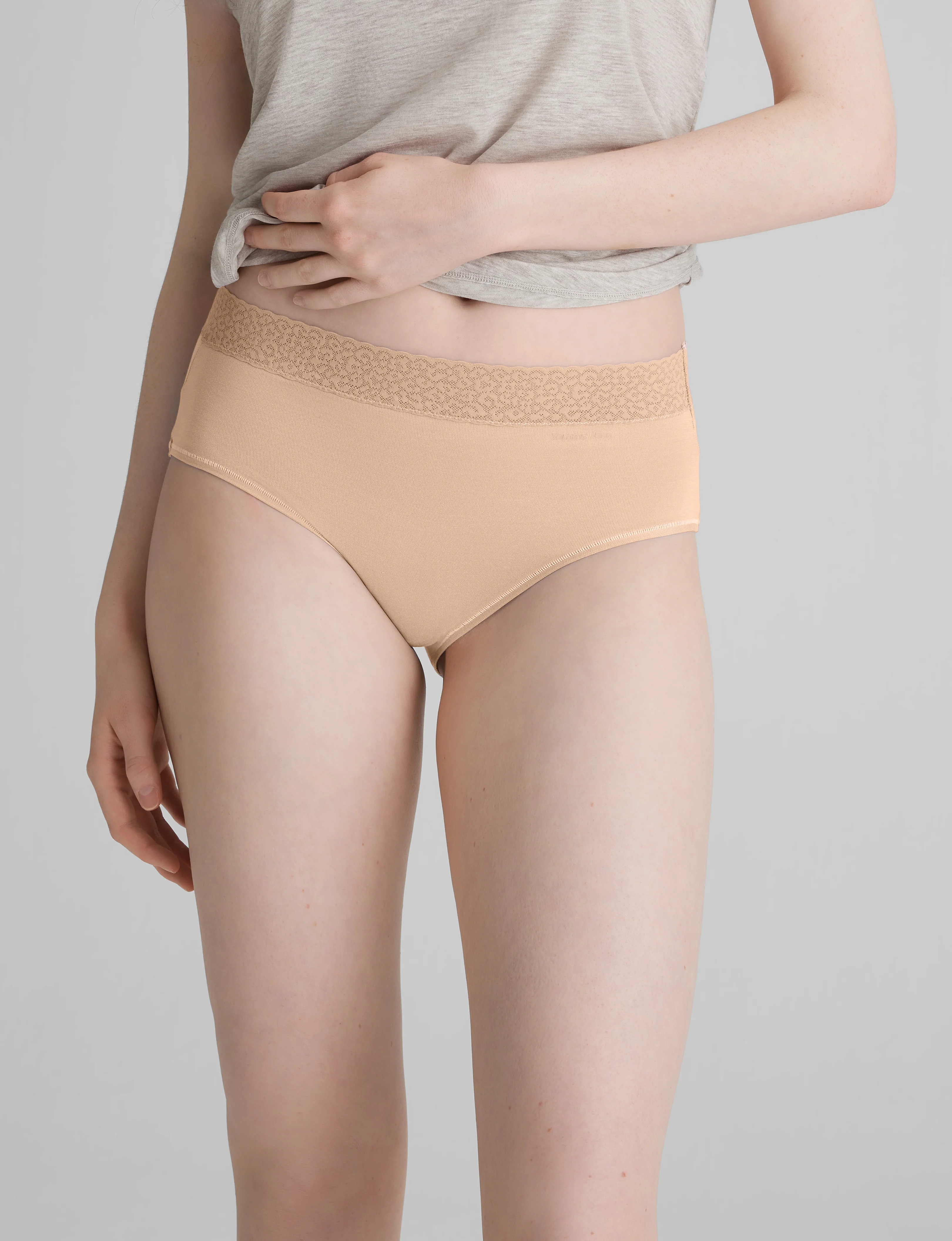 Women's Second Skin High Rise Brief, Lace Waist - Image 9