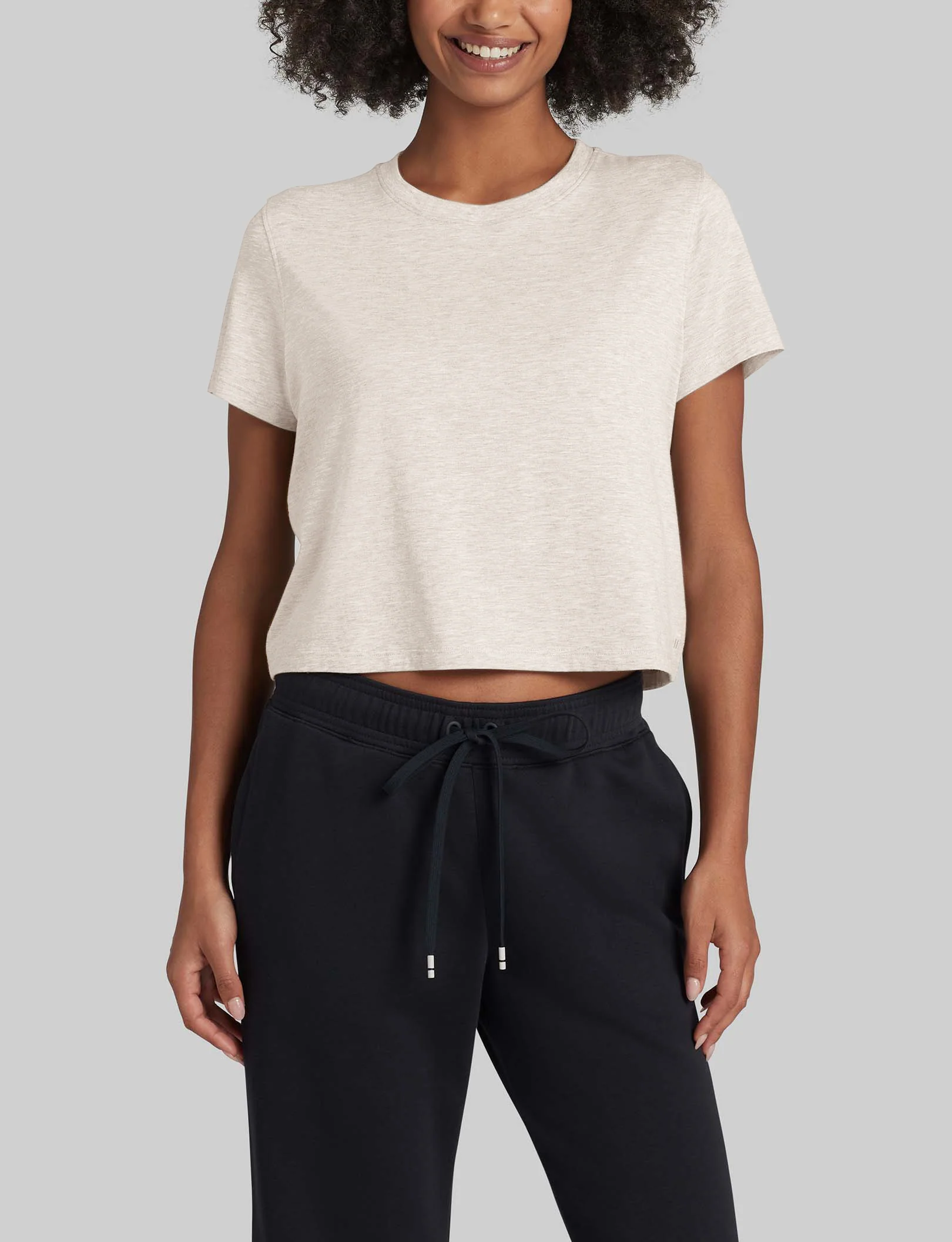 Women's Second Skin Not-Too-Cropped Crew Neck Tee - Image 2
