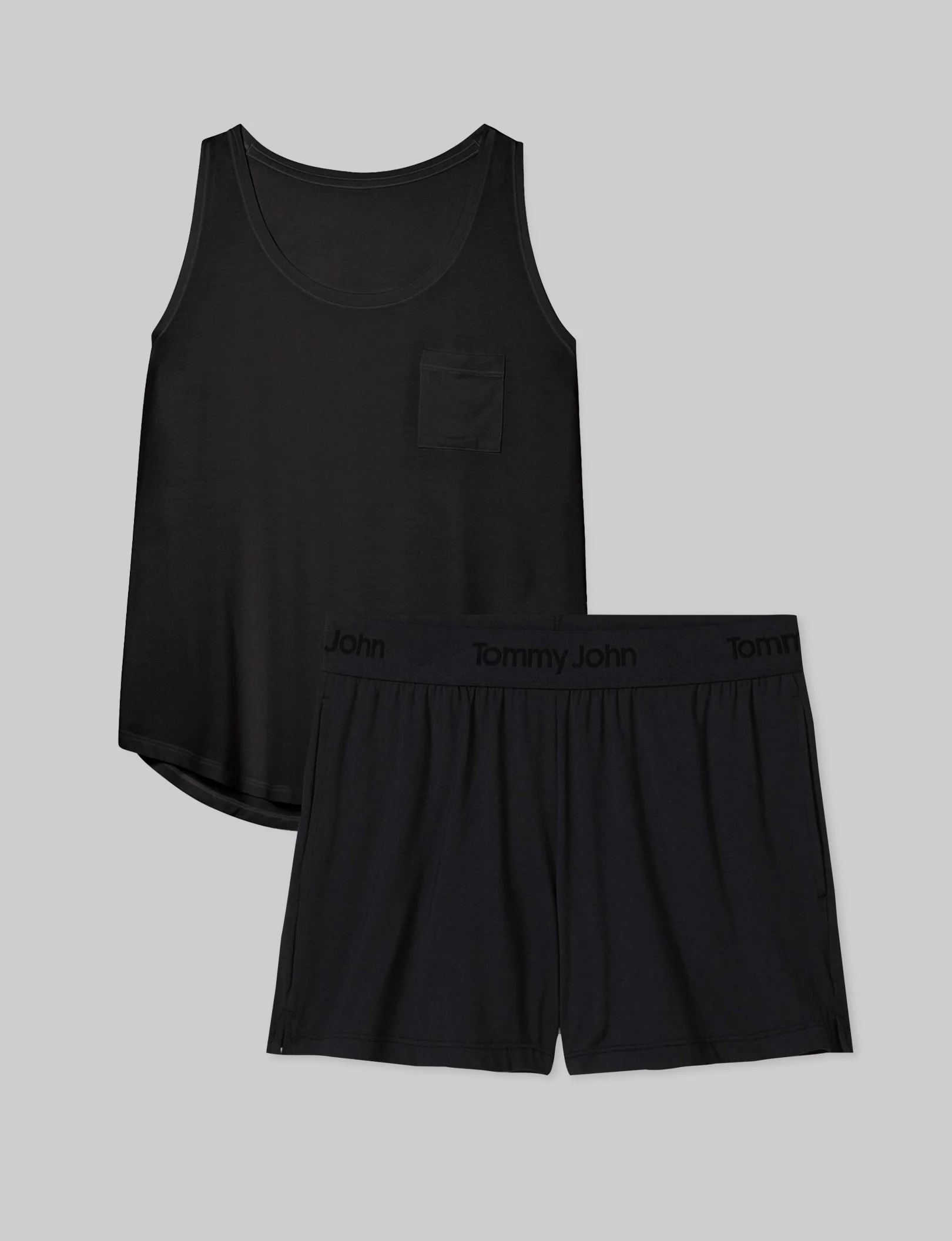 Women's Second Skin Sleep Pocket Tank & Short Set - Image 3