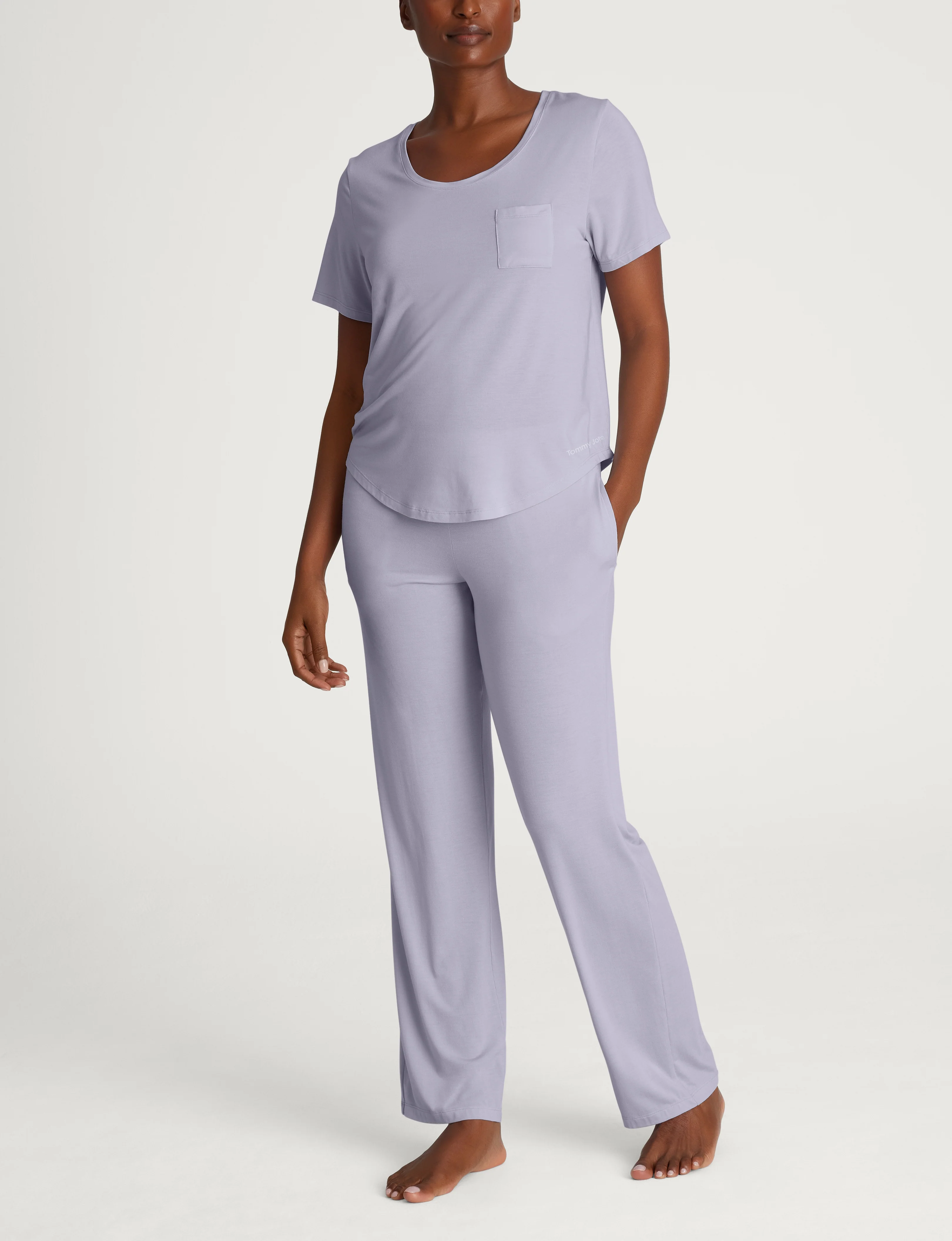 Women's Second Skin Sleep Pocket Tee & Pant Set - Image 36