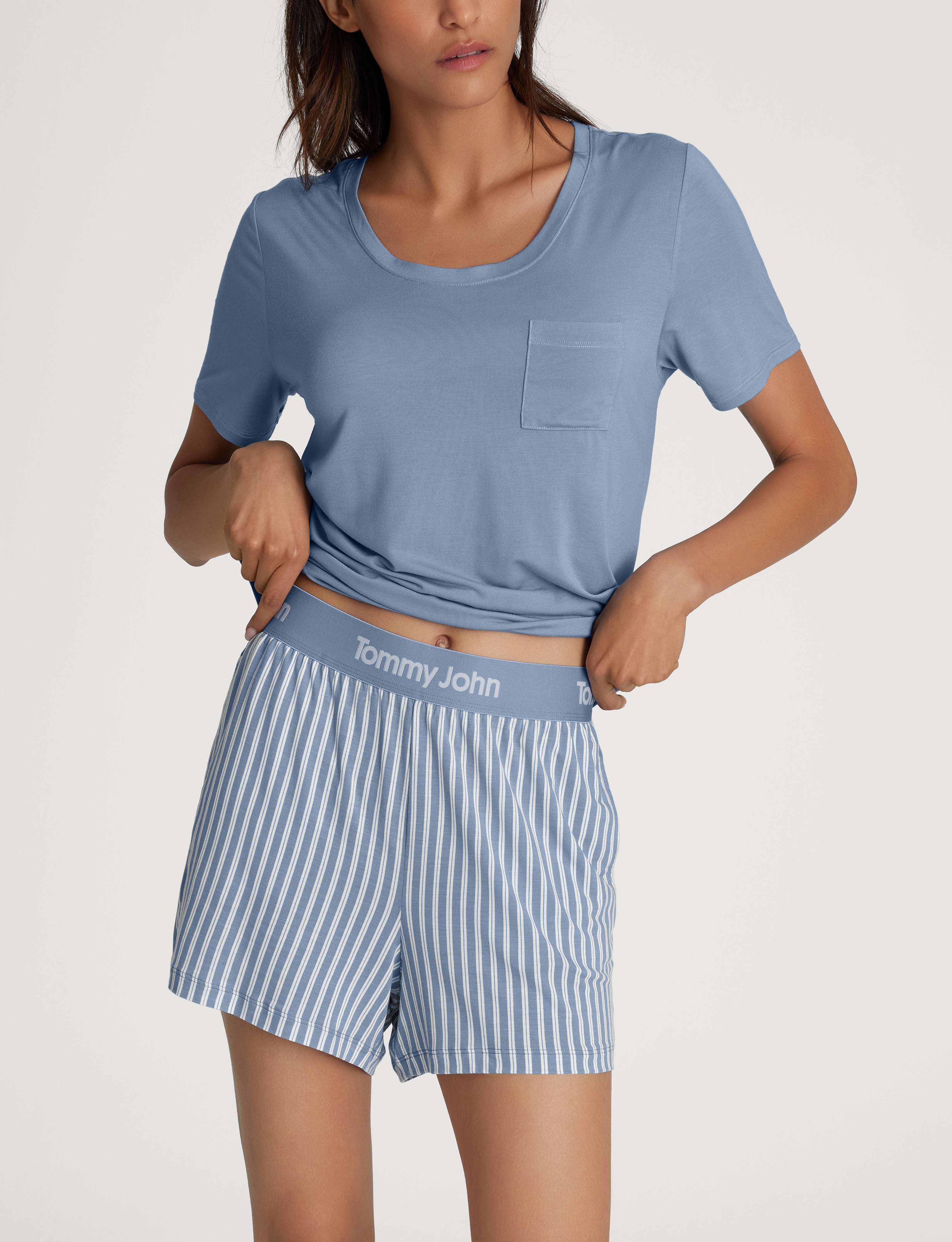 Women's Second Skin Sleep Pocket Tee & Short Set - Image 24